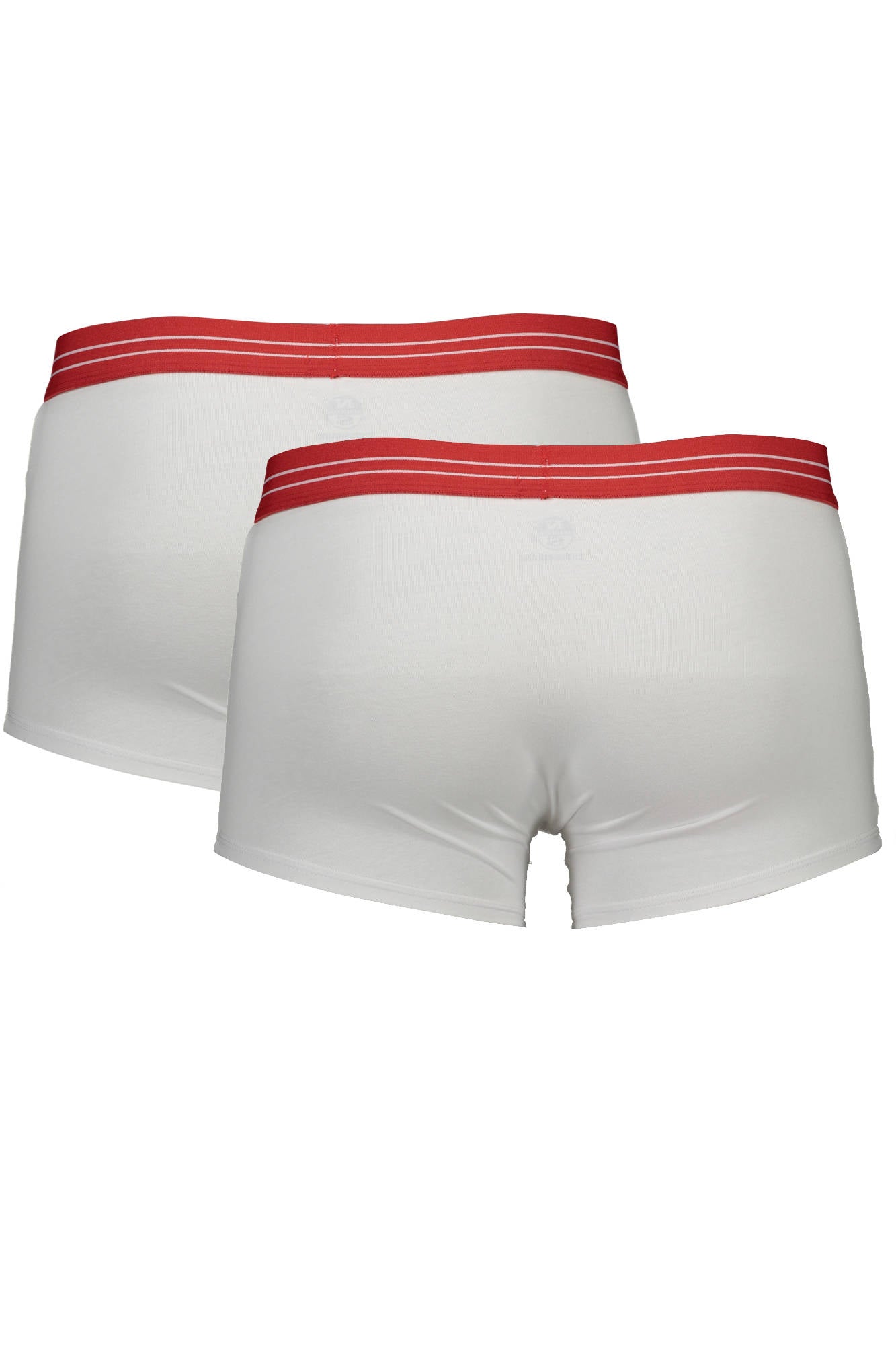 NS01UTR03_BIANCO_WHITE – Herren Boxershorts Weiß: Zweierpack mit Kontrastbund & Logo – Größe: S, XL, 2XL – Farbe: Bianco