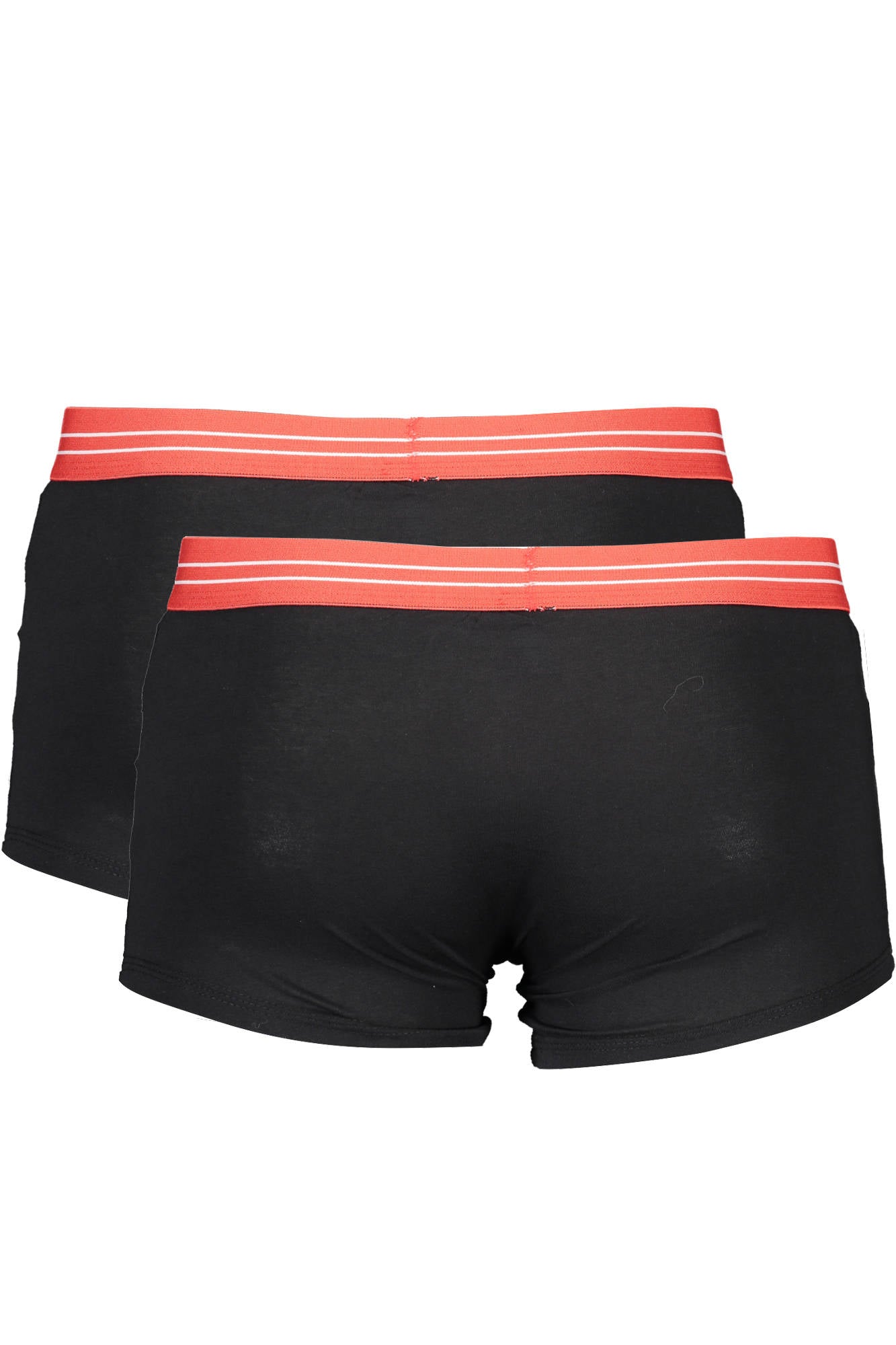 NS01UTR03_NERO_BLACK – Doppelpack Herren Boxershorts Schwarz mit Kontrastbund und Logo – Größe: S, 2XL, L – Farbe: Nero
