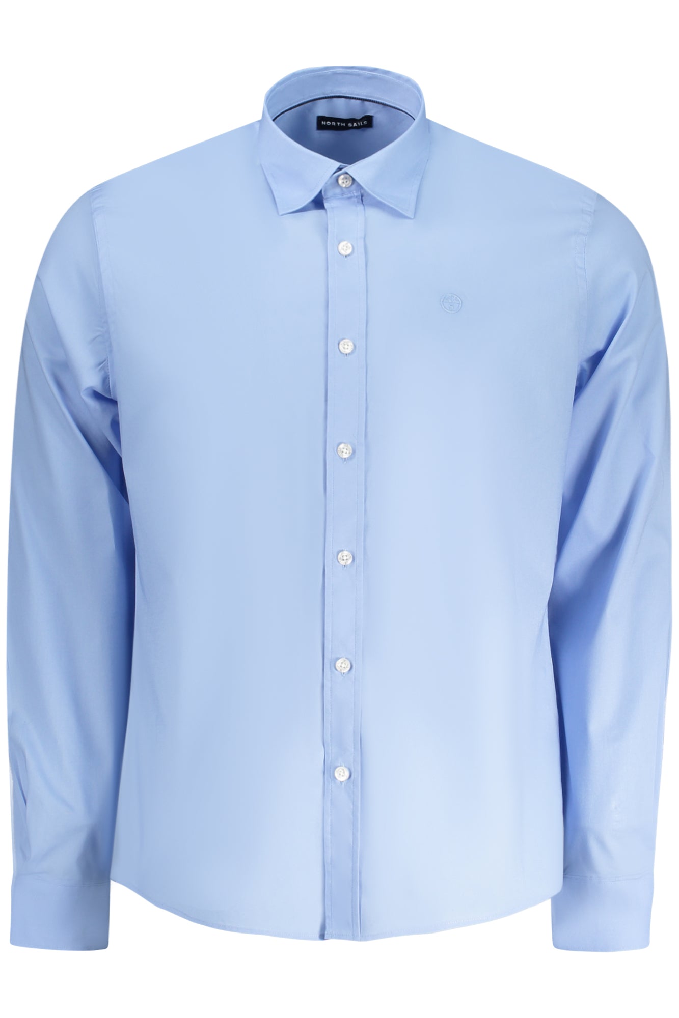 664373000_AZ0757 – Herren Langarmhemd Blau mit Stickerei & Italienischem Kragen – Größe: S, M, L, XL, 3XL, 2XL – Farbe: Azzurro