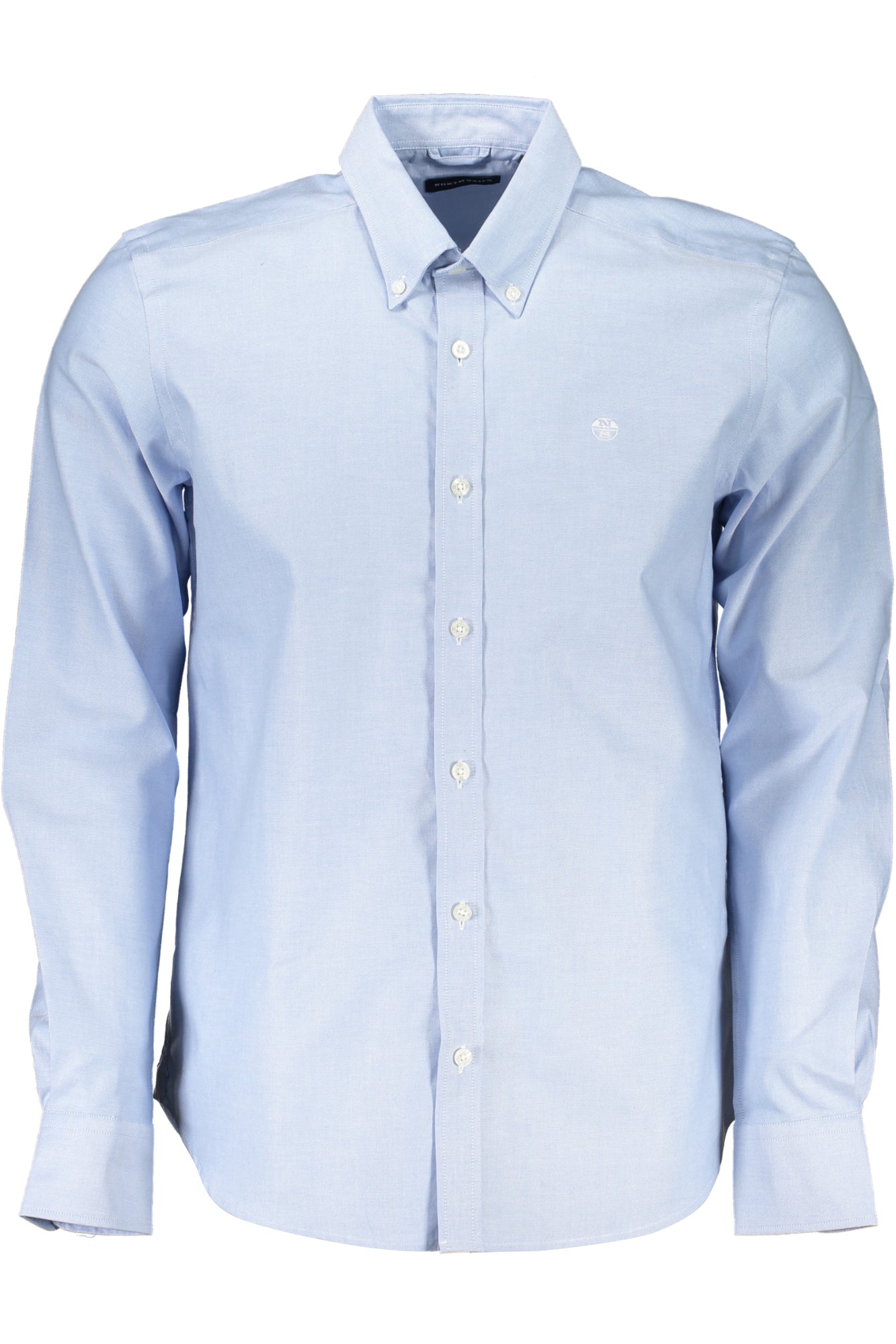 664256000_AZ0757 – Blaues Herrenhemd, Regular Fit, Button-Down, recycelte Fasern – Größe: L, XL – Farbe: Azzurro