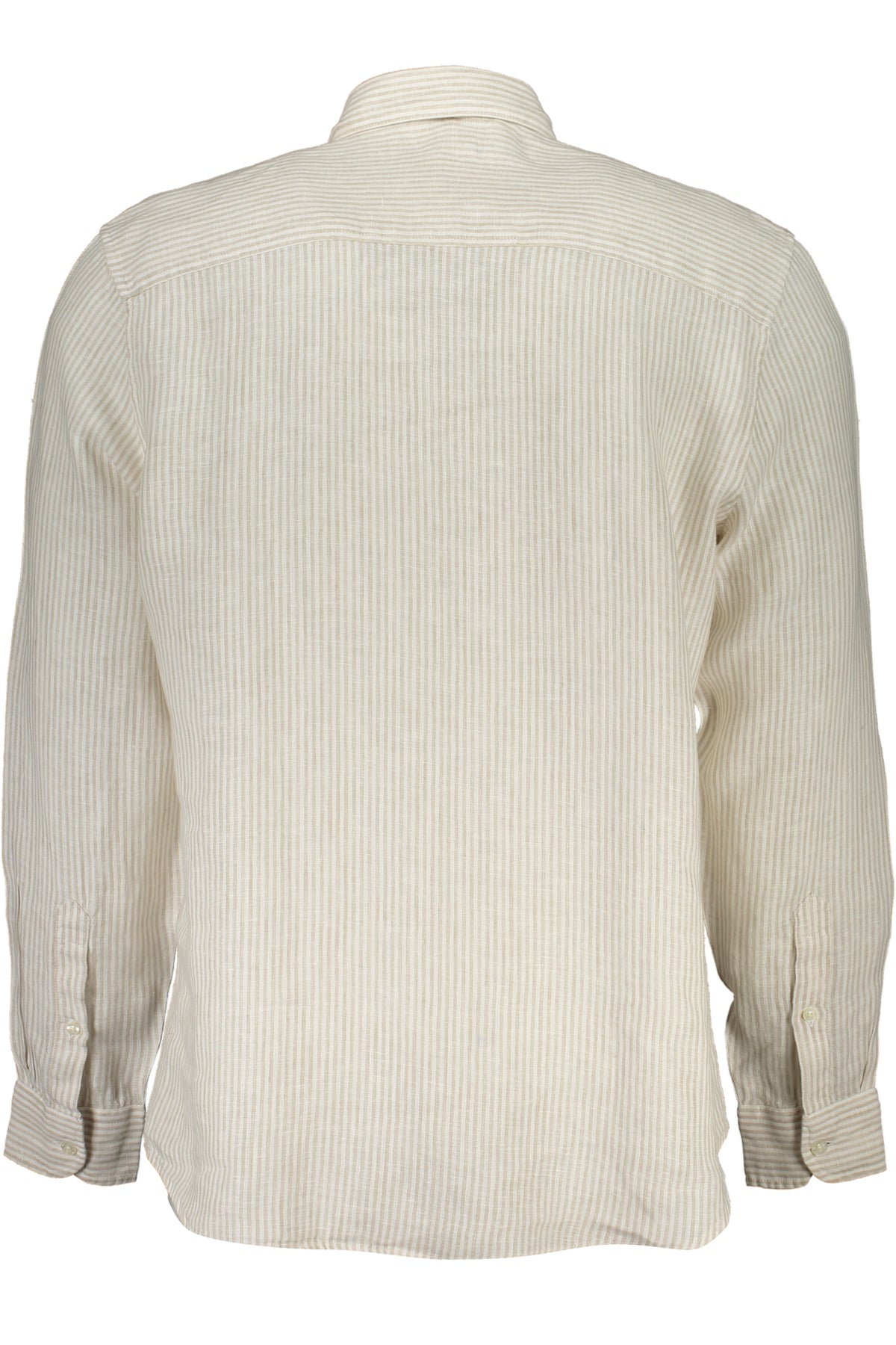 664317000_BEC003 – Herren Langarmshirt Beige: Regular Fit, Gestreift, Bio-Baumwolle – Größe: S, M, L, XL, 2XL – Farbe: Beige
