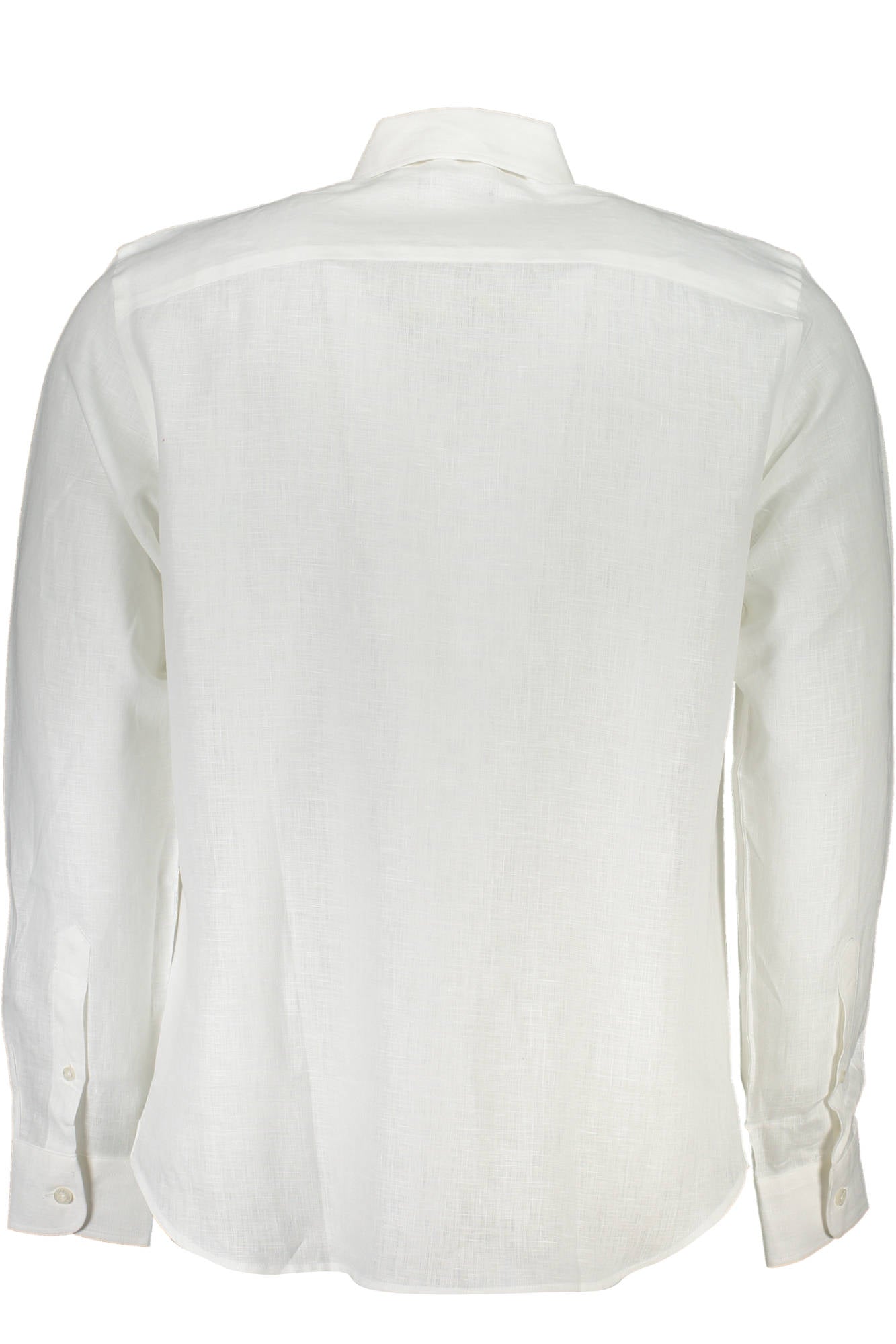 664114-000_BIANCO_0101 – Herren Langarmhemd Weiß - Regular Fit, Italienischer Kragen, Bio-Fasern – Größe: S, M, L, XL – Farbe: Bianco