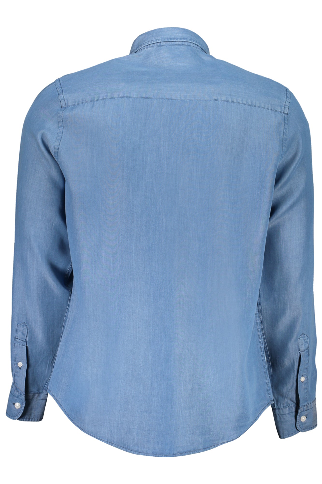 664307000_BLC002 – Herren Langarmshirt Blau - Regular Fit, Bio-Baumwolle, Button-Down – Größe: S, M – Farbe: Blu