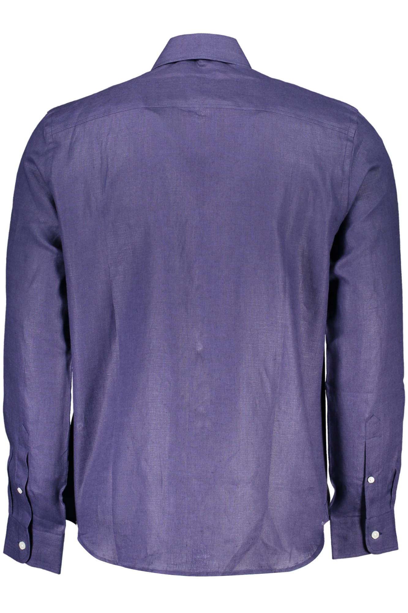 664114-000_BLU_0802 – Herren Langarmhemd Blau: Regular Fit mit Italienischem Kragen – Größe: S, M, L, XL – Farbe: Blu