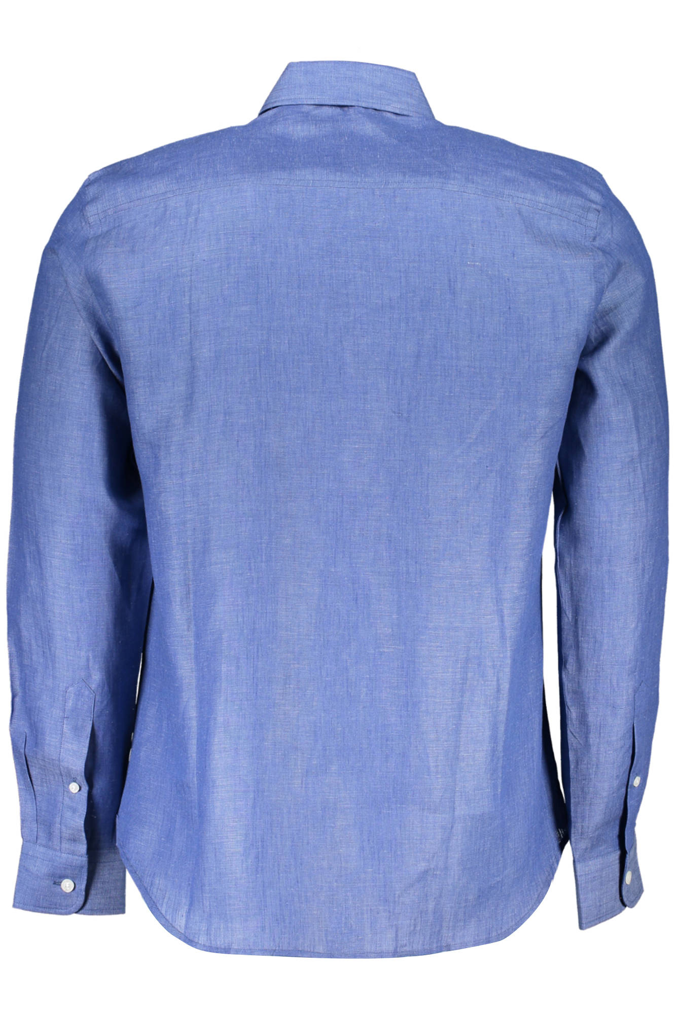 664114-000_BLU_0787 – Elegantes Herren Langarmshirt Blau - Regular Fit & Bio-Fasern – Größe: S, M, L, XL – Farbe: Blu