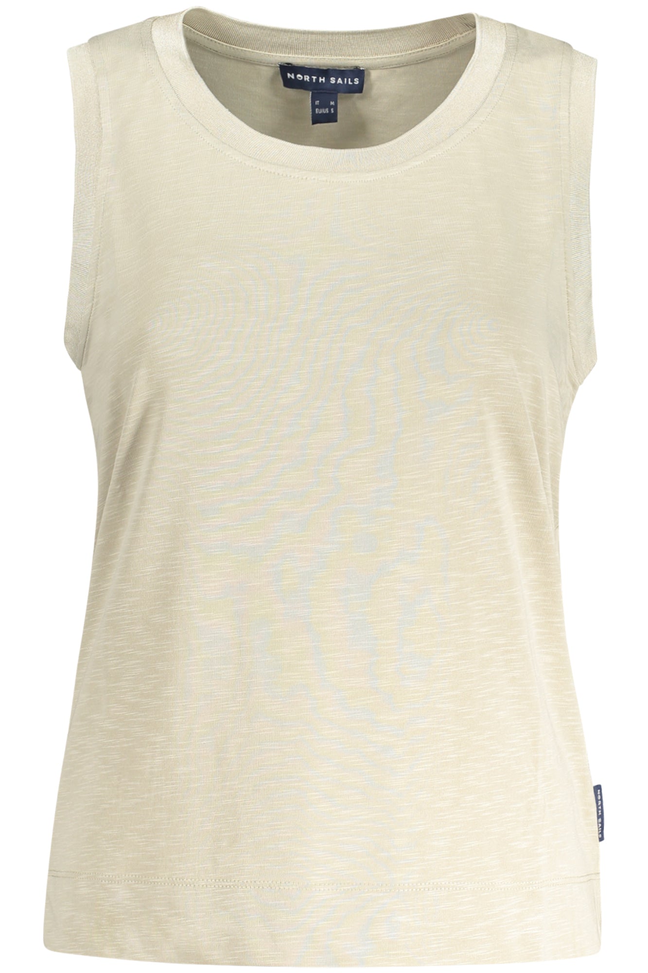 093514000_BE0130 – Beiges Damen-Top mit breiten Trägern – Kontrastdetails & Weitenausschnitt – Größe: XS, S, M, L, XL – Farbe: Beige
