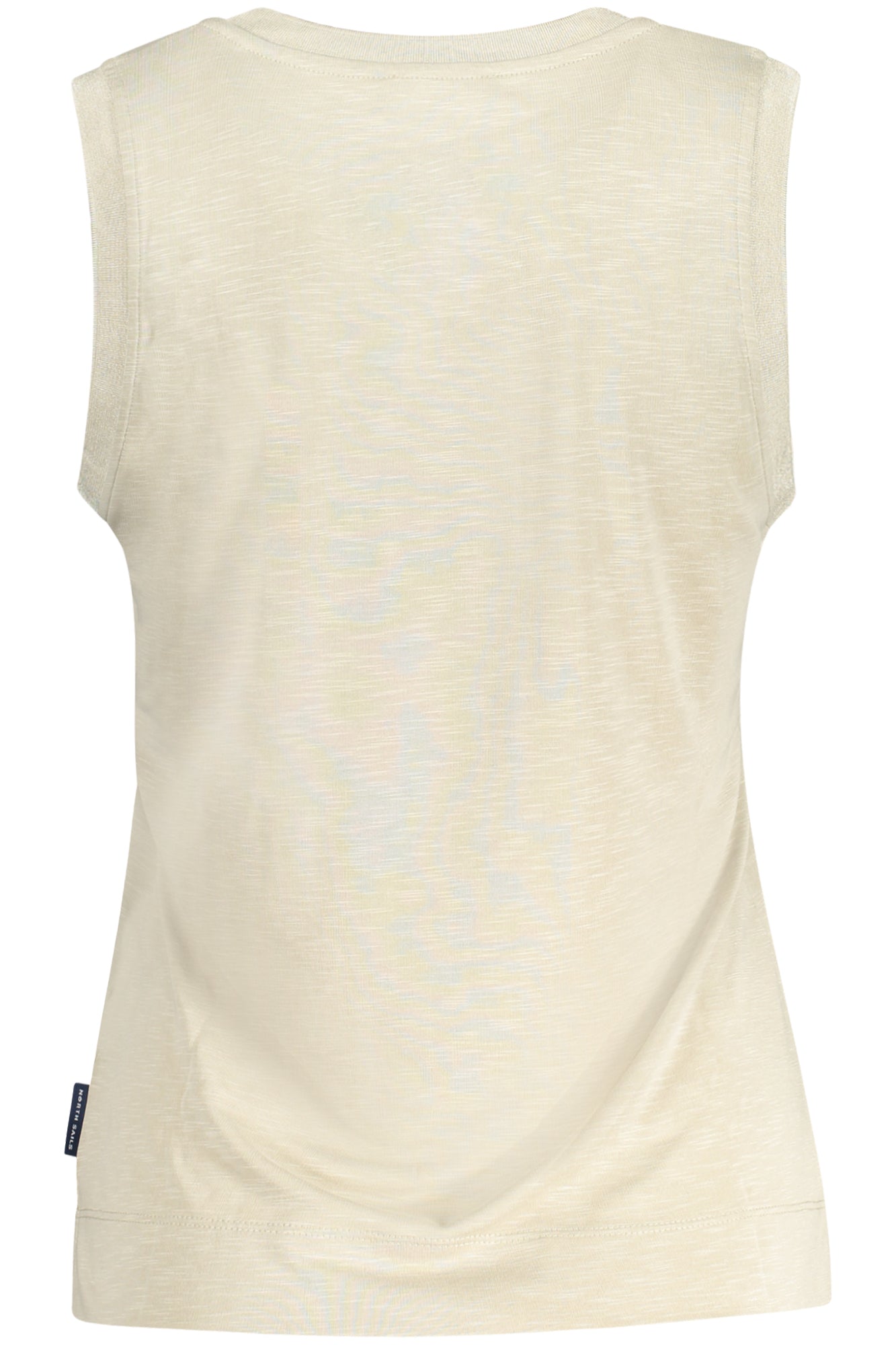 093514000_BE0130 – Beiges Damen-Top mit breiten Trägern – Kontrastdetails & Weitenausschnitt – Größe: XS, S, M, L, XL – Farbe: Beige