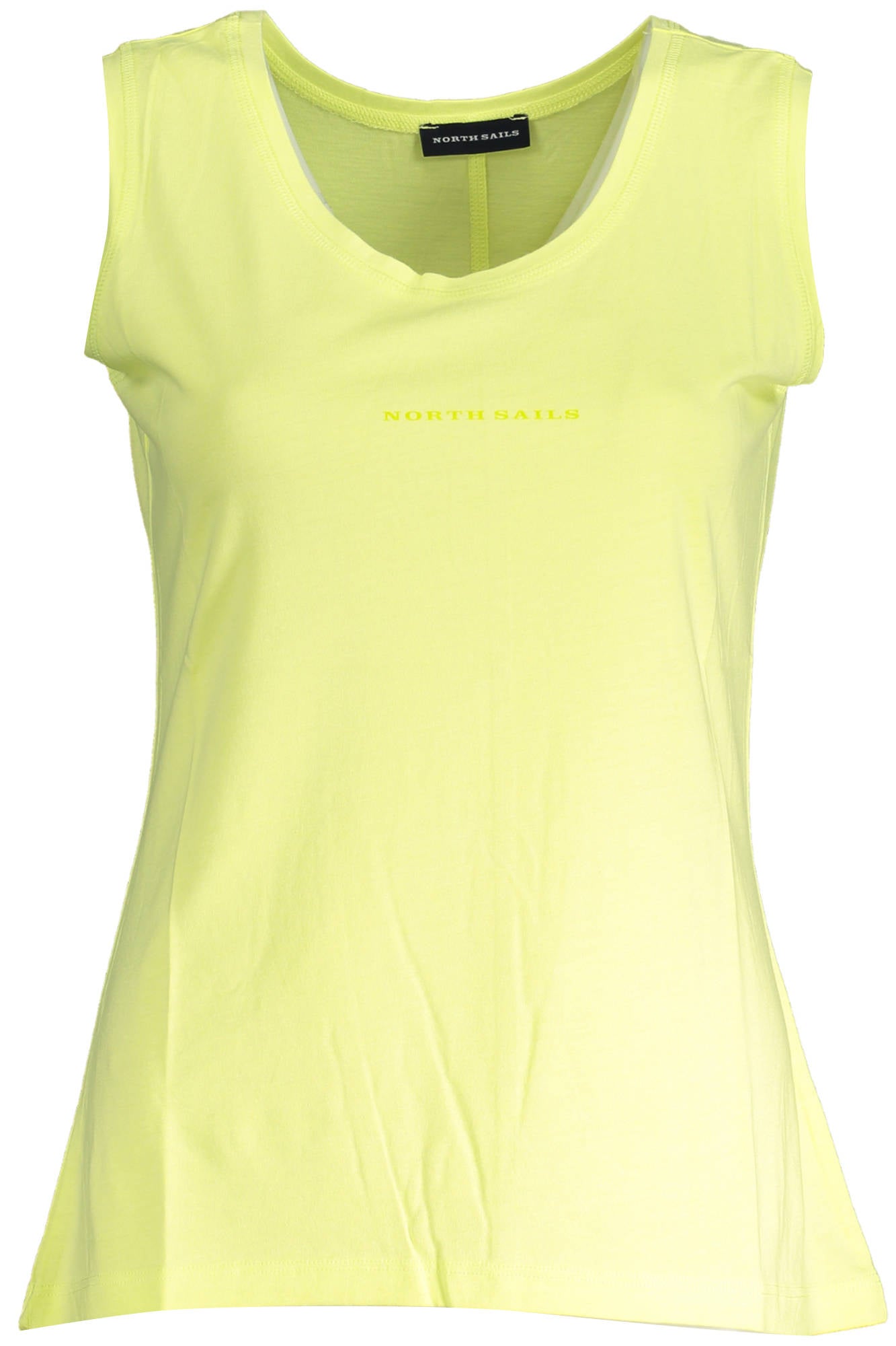 094201-000_GIALLO_0468 – Damen-Tanktop Gelb mit Druck | Bio-Baumwolle & Breite Träger – Größe: XS, S – Farbe: Giallo