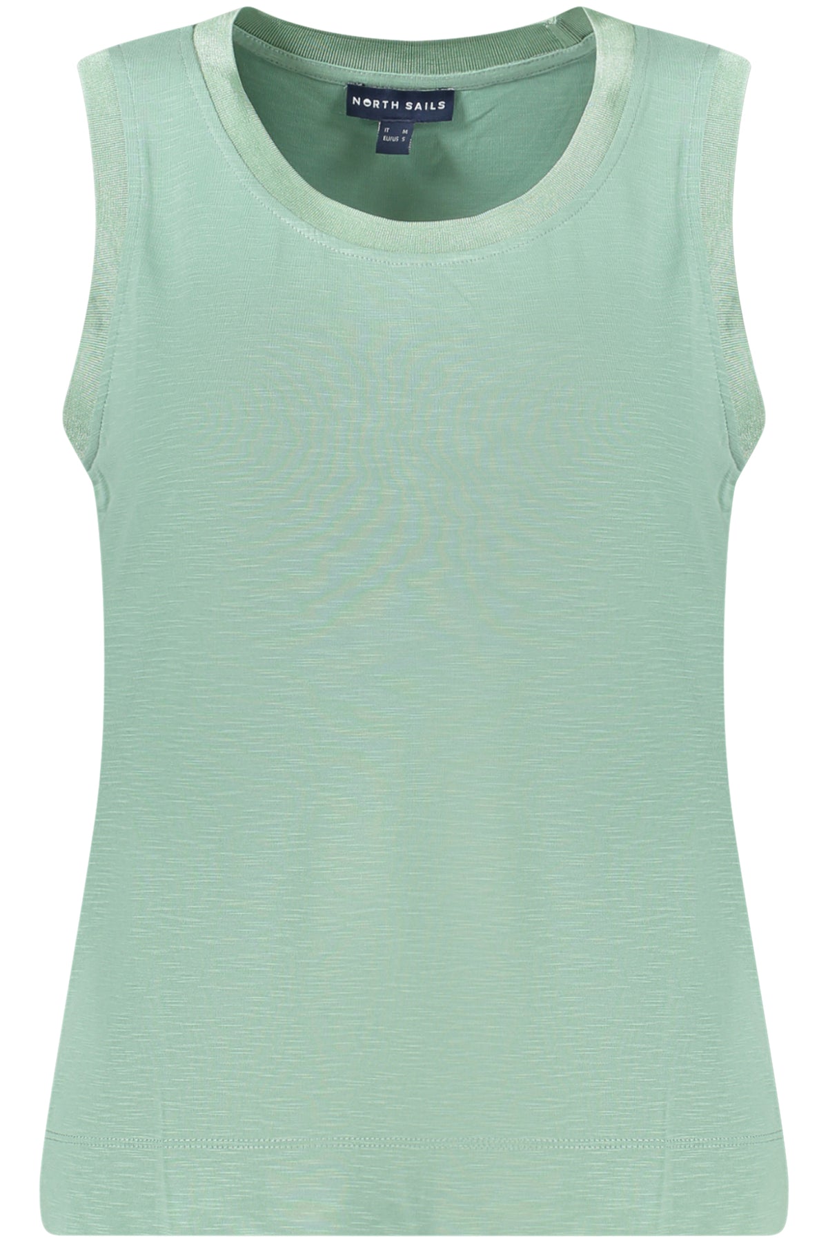 093514000_VE0418 – Grünes Damen-Top mit breiten Trägern & auffälligen Kontrastdetails – Größe: XS, S, M, L, XL – Farbe: Verde
