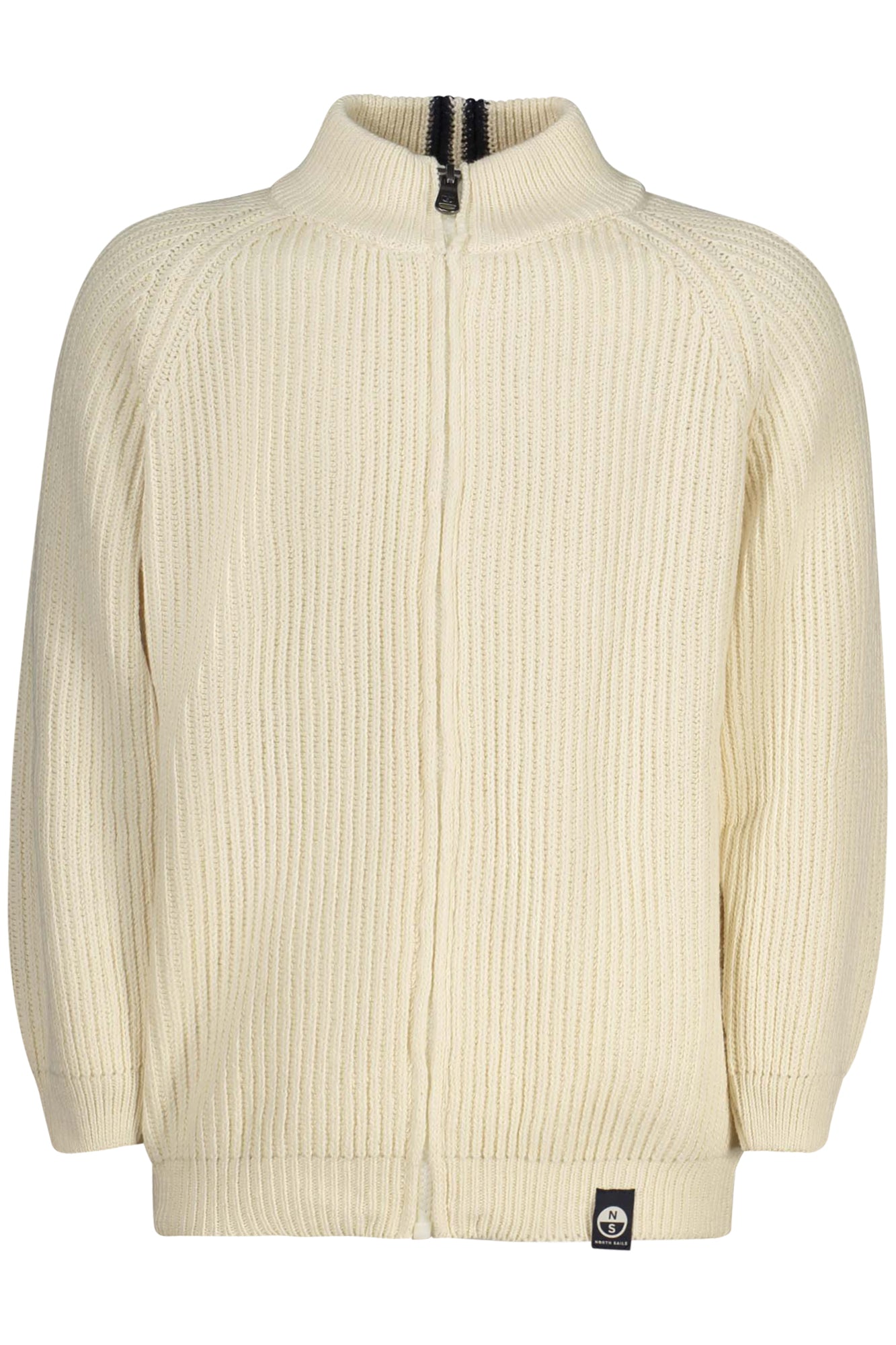 796140000_BI0105 – Weißer Kinder Cardigan mit Reißverschluss und Logo - Langärmlig – Größe: 6A, 8A, 10A, 12A, 14A – Farbe: Bianco