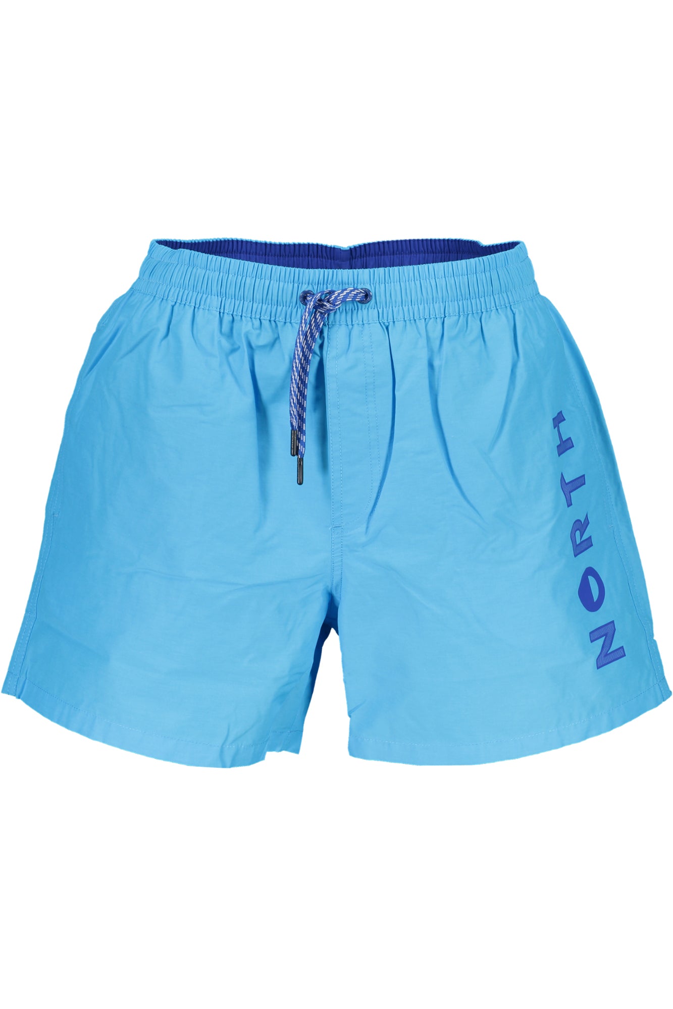 673714000_AZ0744 – Blaue Herren Badeshorts aus Bio-Baumwolle mit Taschen & Kordelzug – Größe: S, M, L, XL, 2XL – Farbe: Azzurro