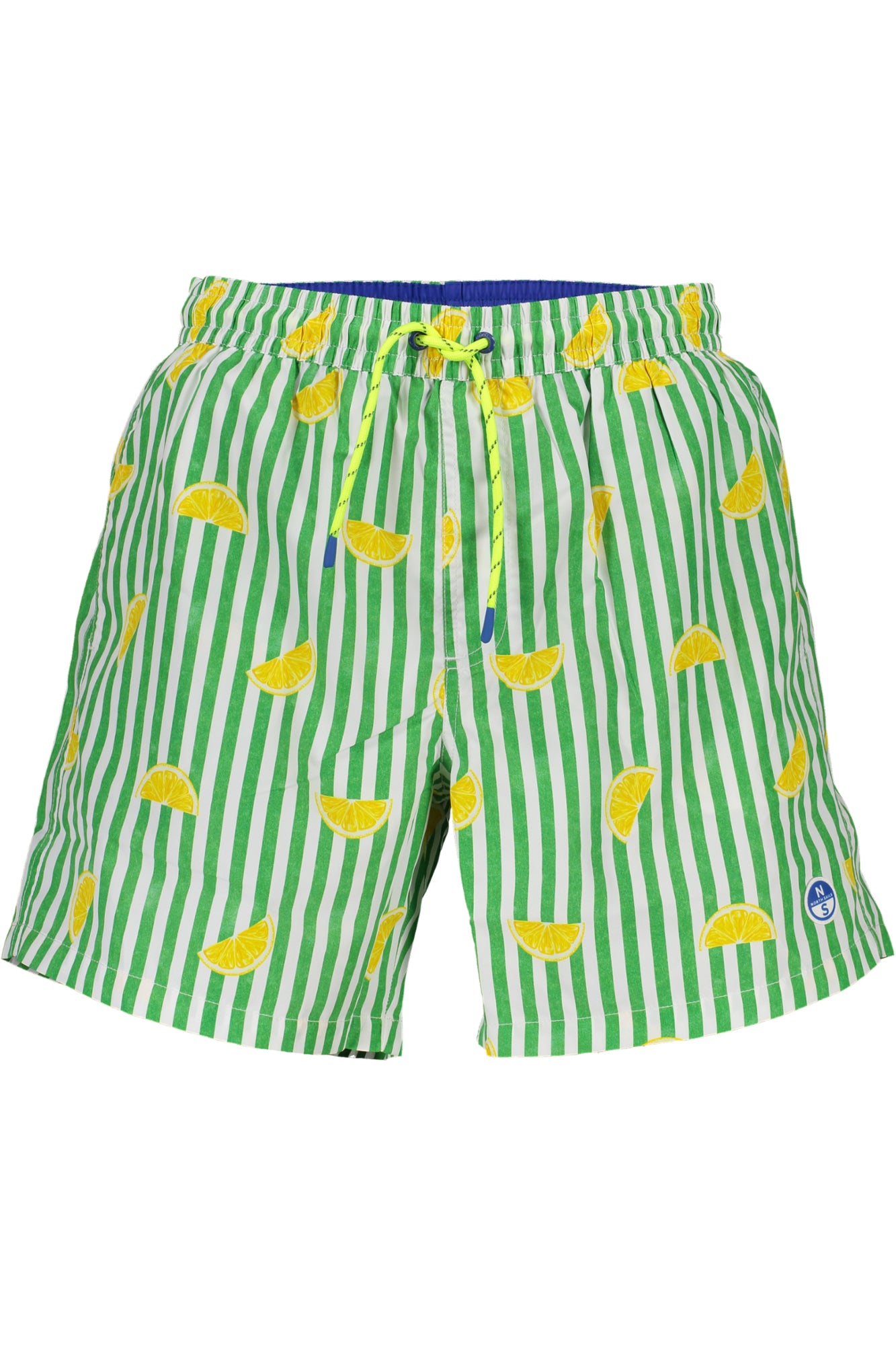 673721000_VEC007 – Herrenbadehose Grün mit Muster aus Bio-Baumwolle und Kordelzug – Größe: S, M, L, XL, 2XL – Farbe: Verde