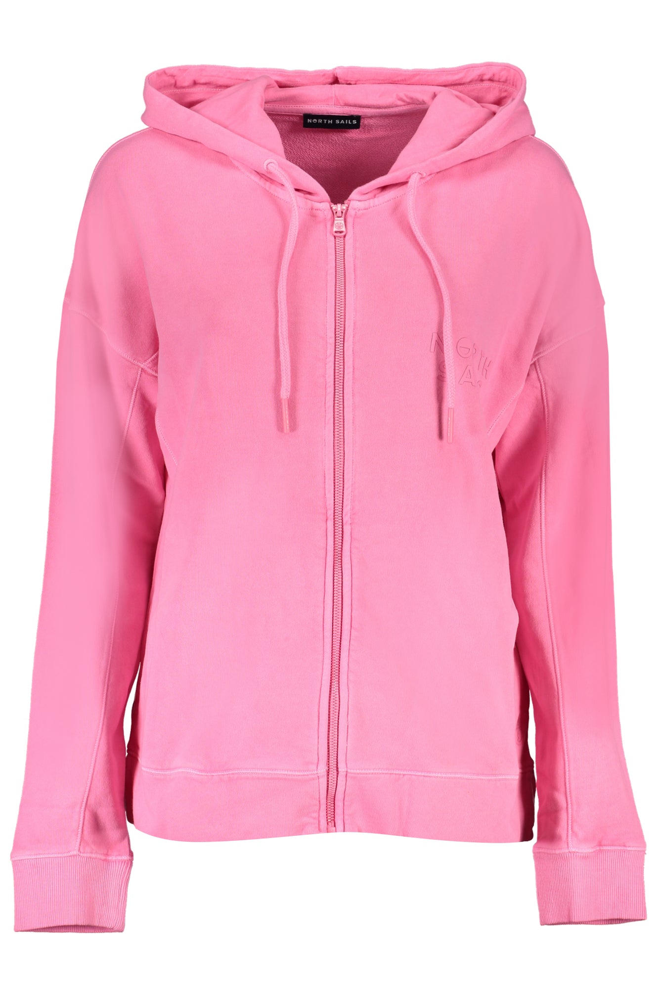 091901000_RS0171 – Damen Sweatshirt Rosa Bio-Baumwolle Kapuze Reißverschluss – Größe: S, M, L, XL – Farbe: Rosa