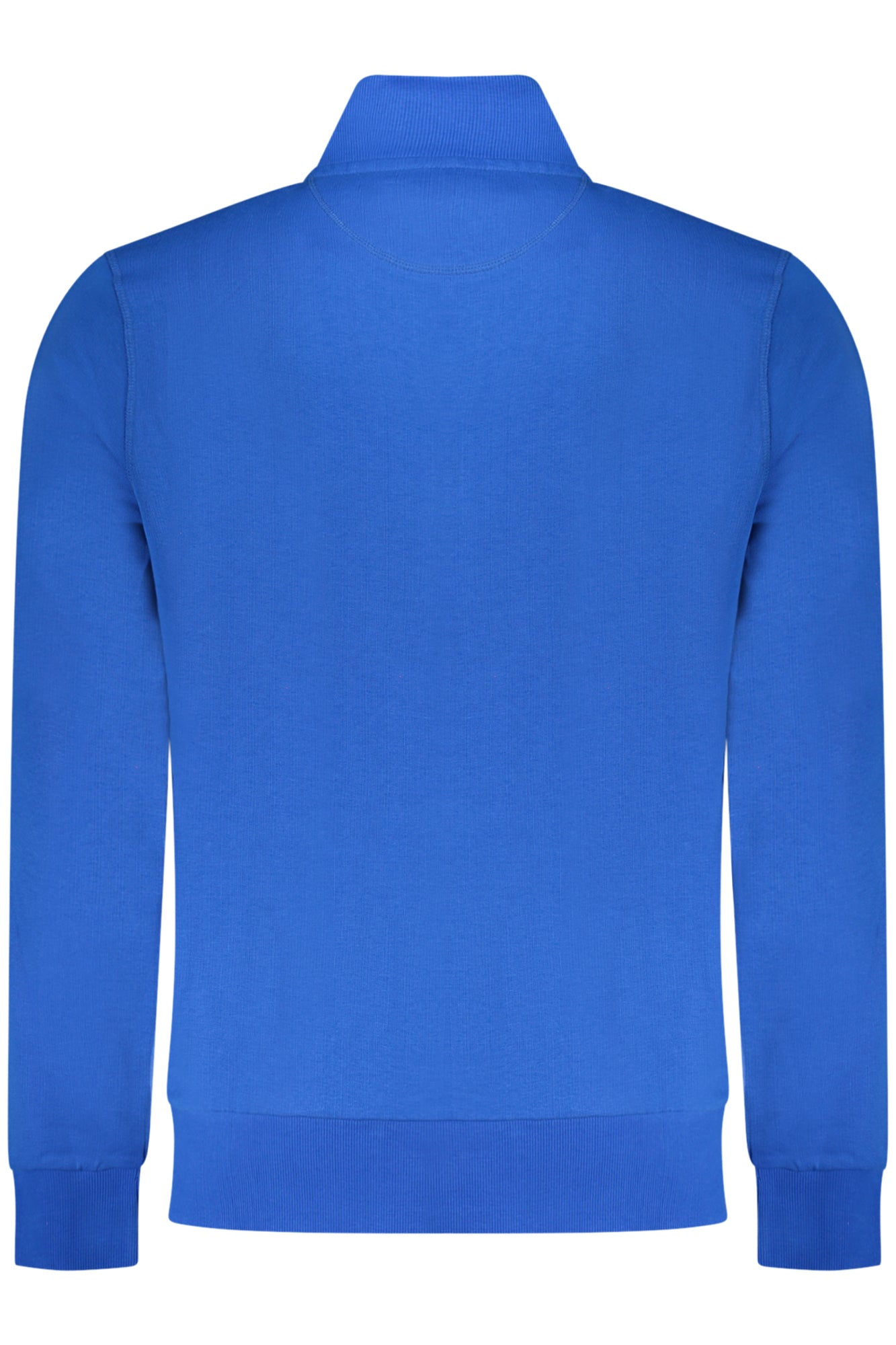 993037000_BL0760 – Stylisches Herren Zip-Sweatshirt in Blau mit Logo & Taschen – Größe: S, M, L, XL, 2XL, 3XL – Farbe: Blu