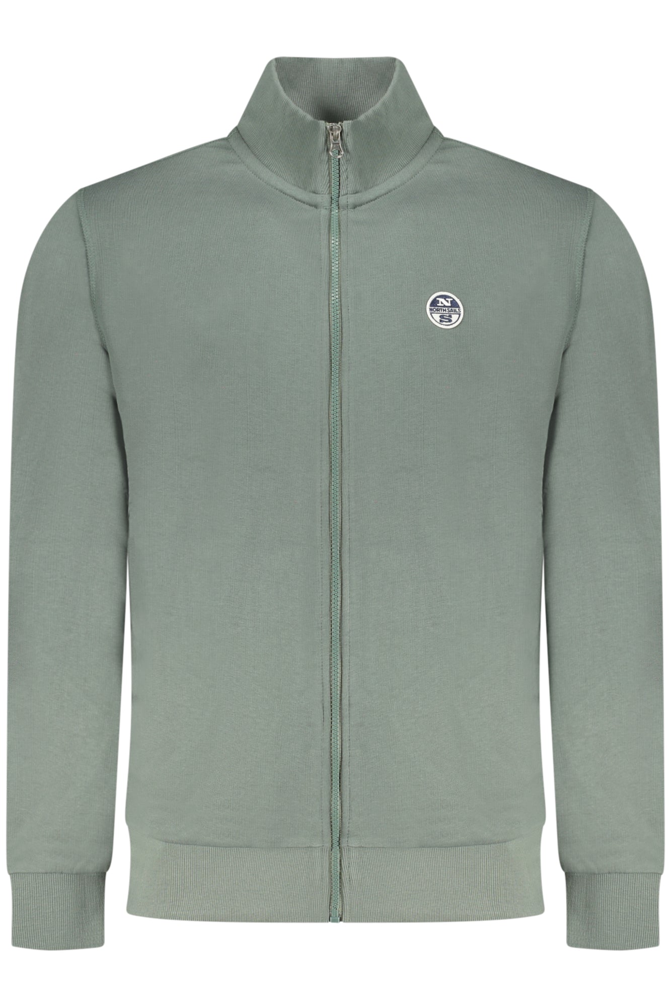993037000_VE0419 – Grünes Herren Sweatshirt mit Reißverschluss, Taschen & Logo – Größe: S, M, L, XL, 2XL, 3XL – Farbe: Verde