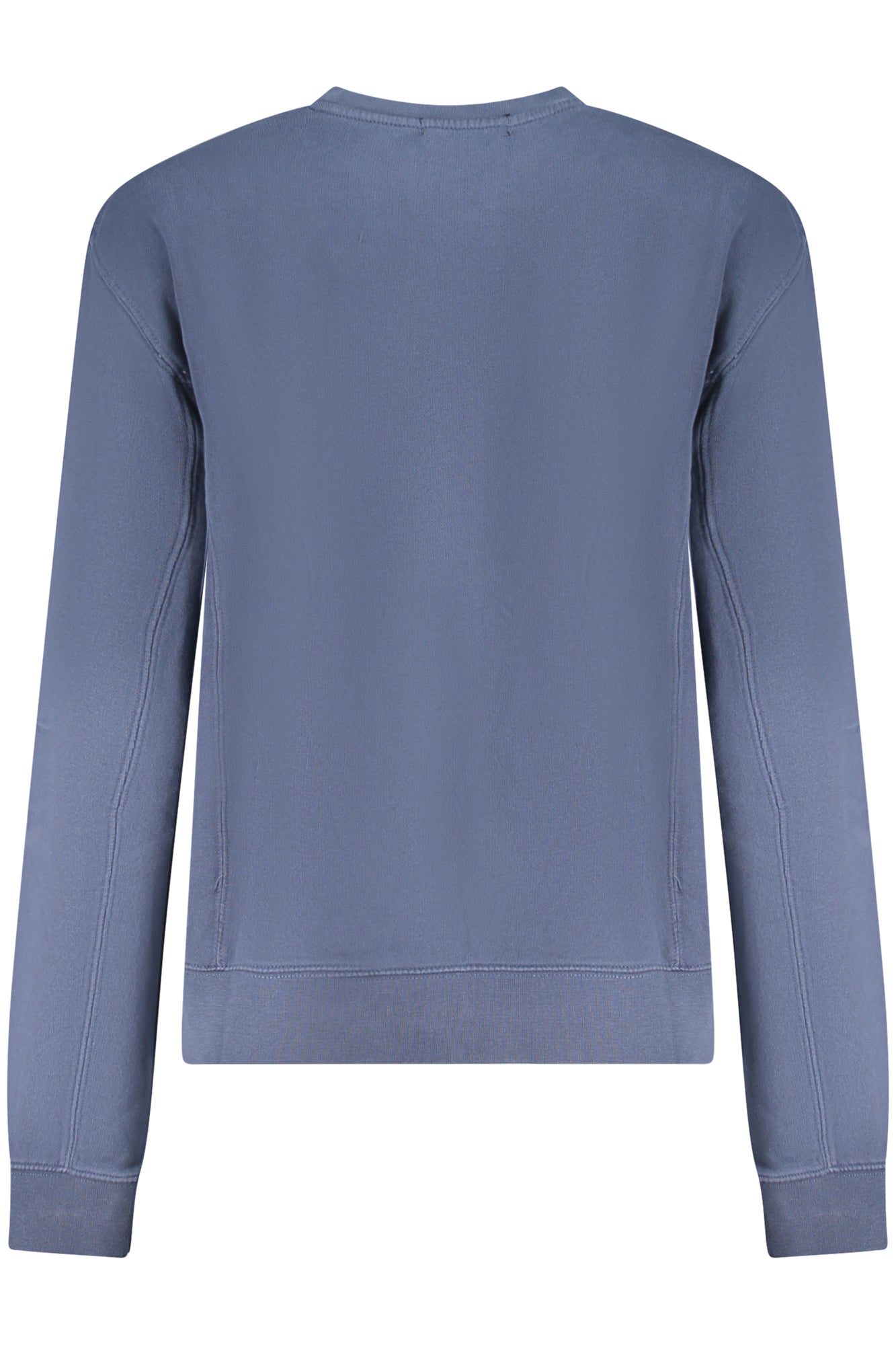 091176000_BL0787 – Blauer Damenpullover: Langarm, Rundhals, erhabener Druck, bequem – Größe: XS, S, M, L, XL – Farbe: Blu