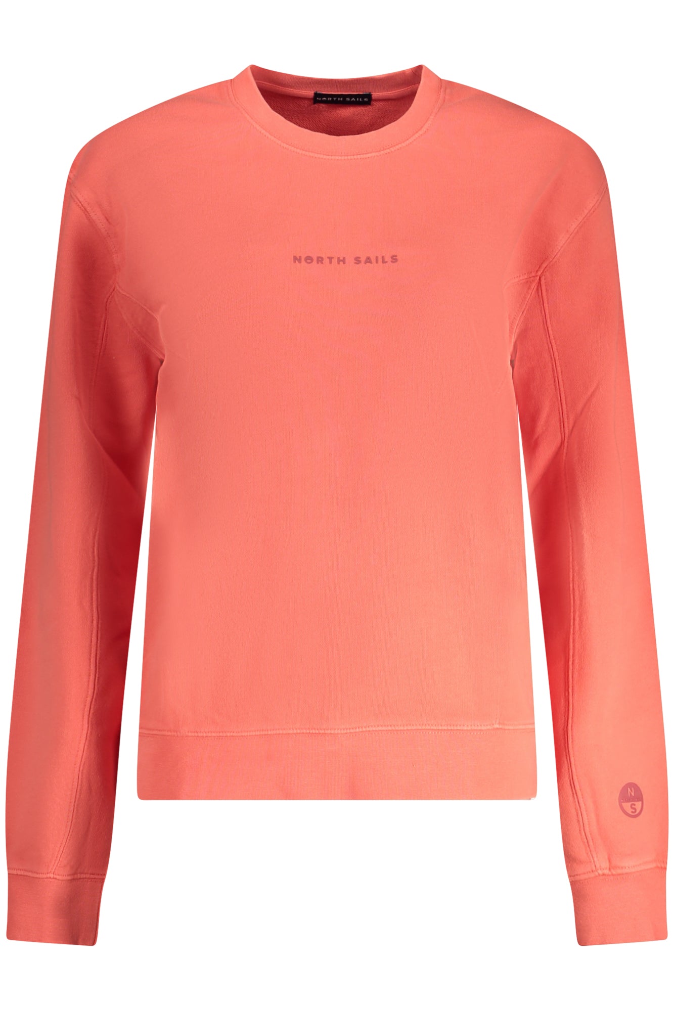 091176000_RS0160 – Rosa Damen-Sweatshirt: Langarm, Rundhals, Aufgeraut, Mit Logodruck – Größe: S, M, L, XL – Farbe: Rosa