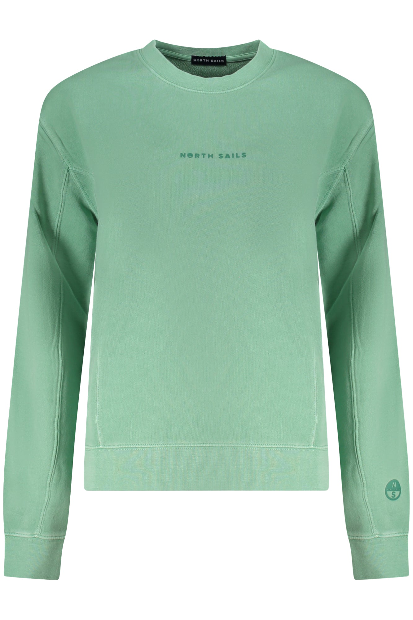 091176000_VE0418 – Grünes Damen Sweatshirt - Langarm, Rundhals & erhabener Druck – Größe: XS, S, M, L, XL – Farbe: Verde