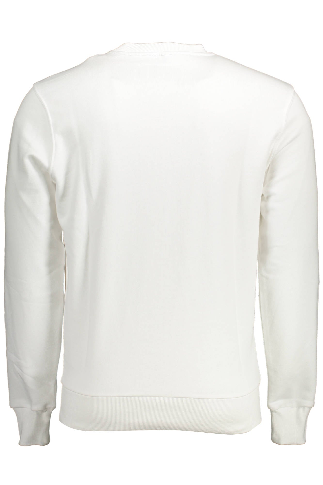 691001-000_BIANCO_0101 – Herren-Sweatshirt Weiß: Langarm, Rundhals, Logo - Nachhaltig aus Naturfasern – Größe: L, XL, 2XL, 3XL – Farbe: Bianco