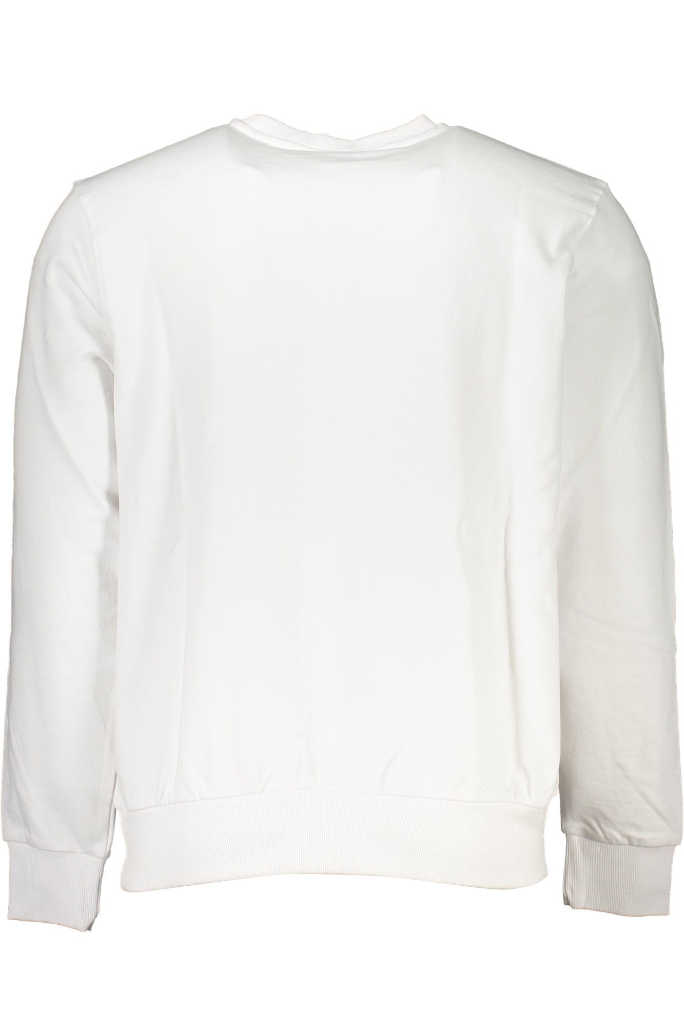 902731000_BI0101 – Weißes Herren-Langarm-Sweatshirt ohne Reißverschluss mit Druck und Logo – Größe: S, M, L, XL, 2XL, 3XL – Farbe: Bianco