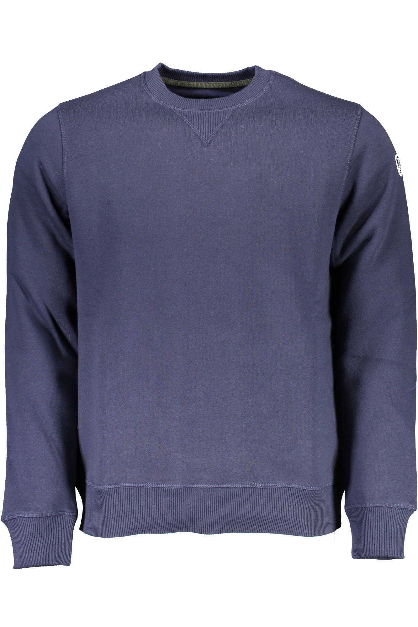 902460-000_BLU_0802 – Herren Langarm-Sweatshirt Blau – Rundhals, Mit Applikation und Logo – Größe: 2XL, 3XL – Farbe: Blu