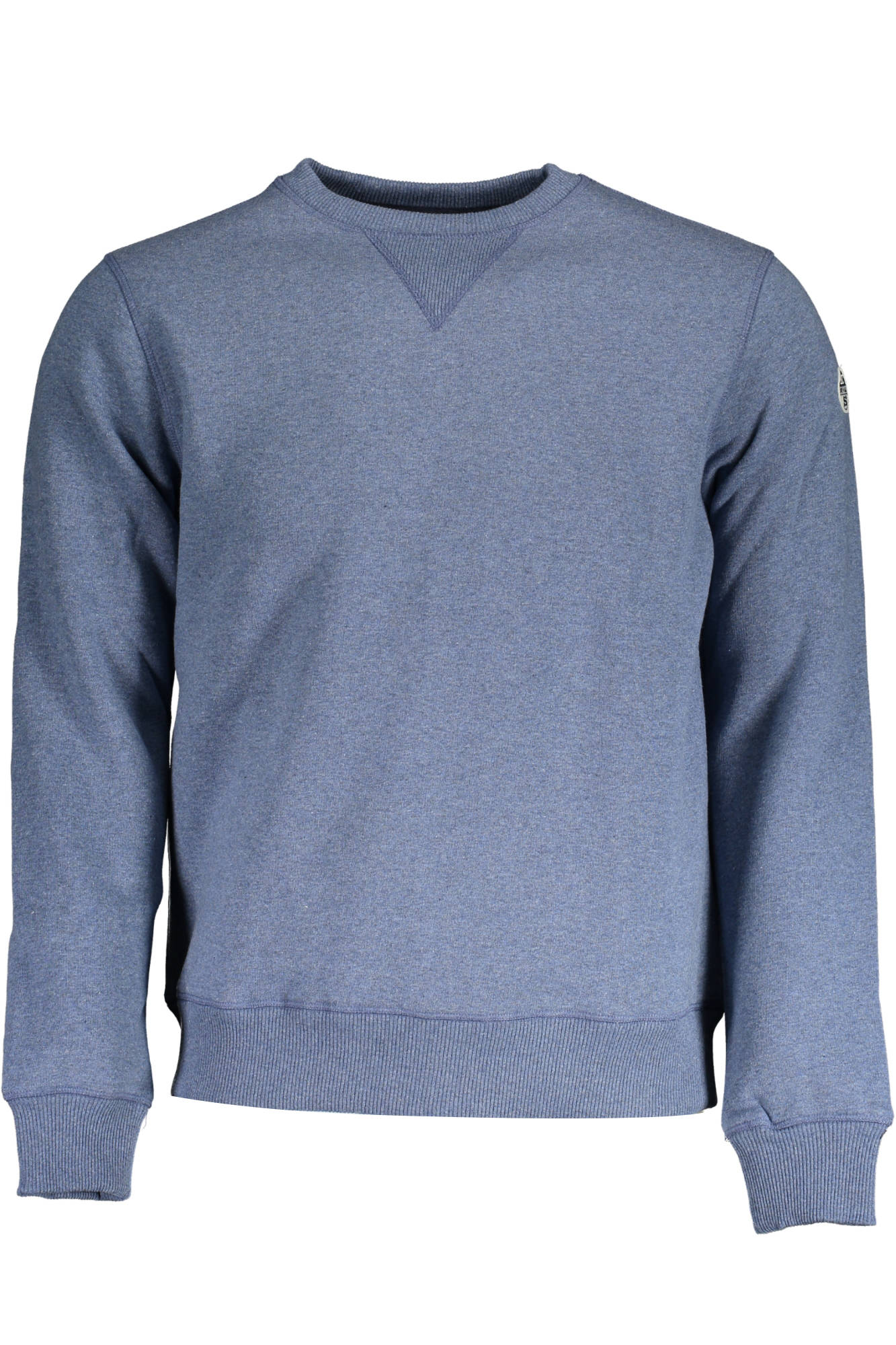 902460-000_BLU_0797 – Blauer Herrenpullover: Langarm, Rundhals, stilvolles Design – Größe: 2XL – Farbe: Blu