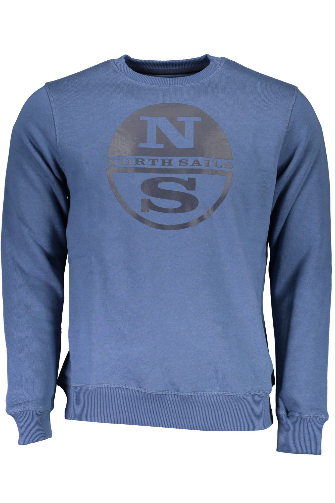 902461-000_BLU_0787 – Herren Rundhals-Sweatshirt Blau: Lässiger Stil mit Logo-Druck – Größe: L, XL, 2XL, 3XL, M – Farbe: Blu