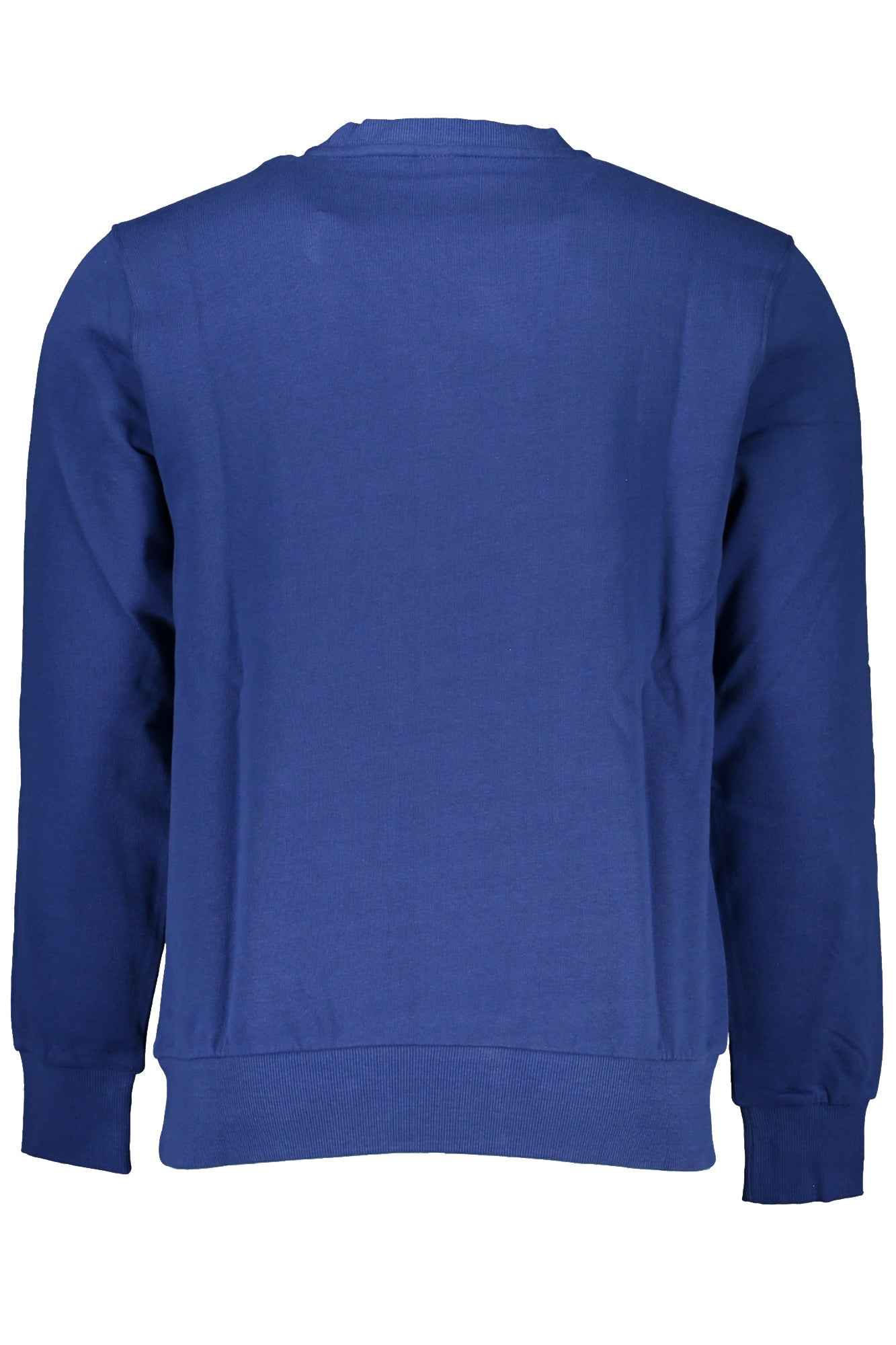 902731000_BL0790 – Herren Langarm-Sweatshirt Blau: Aufgerauter Rundhals mit Print – Größe: S, M, L, XL, 2XL, 3XL – Farbe: Blu