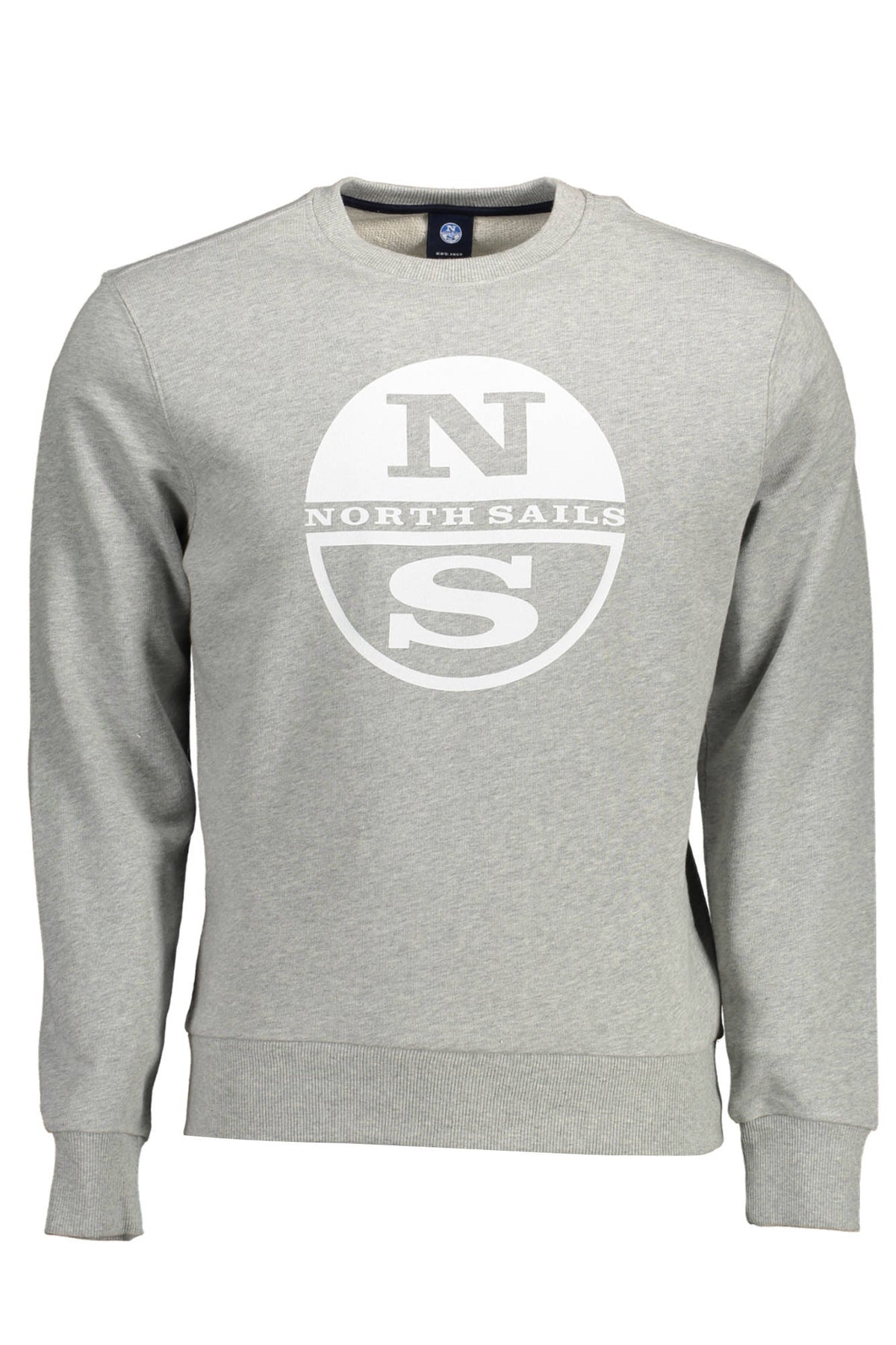 691001-000_GRIGIO_0926 – Herren-Sweatshirt Grau: Langer Ärmel, Rundhals, Natürlich, Logo-Druck – Größe: XL, 2XL, L – Farbe: Grigio