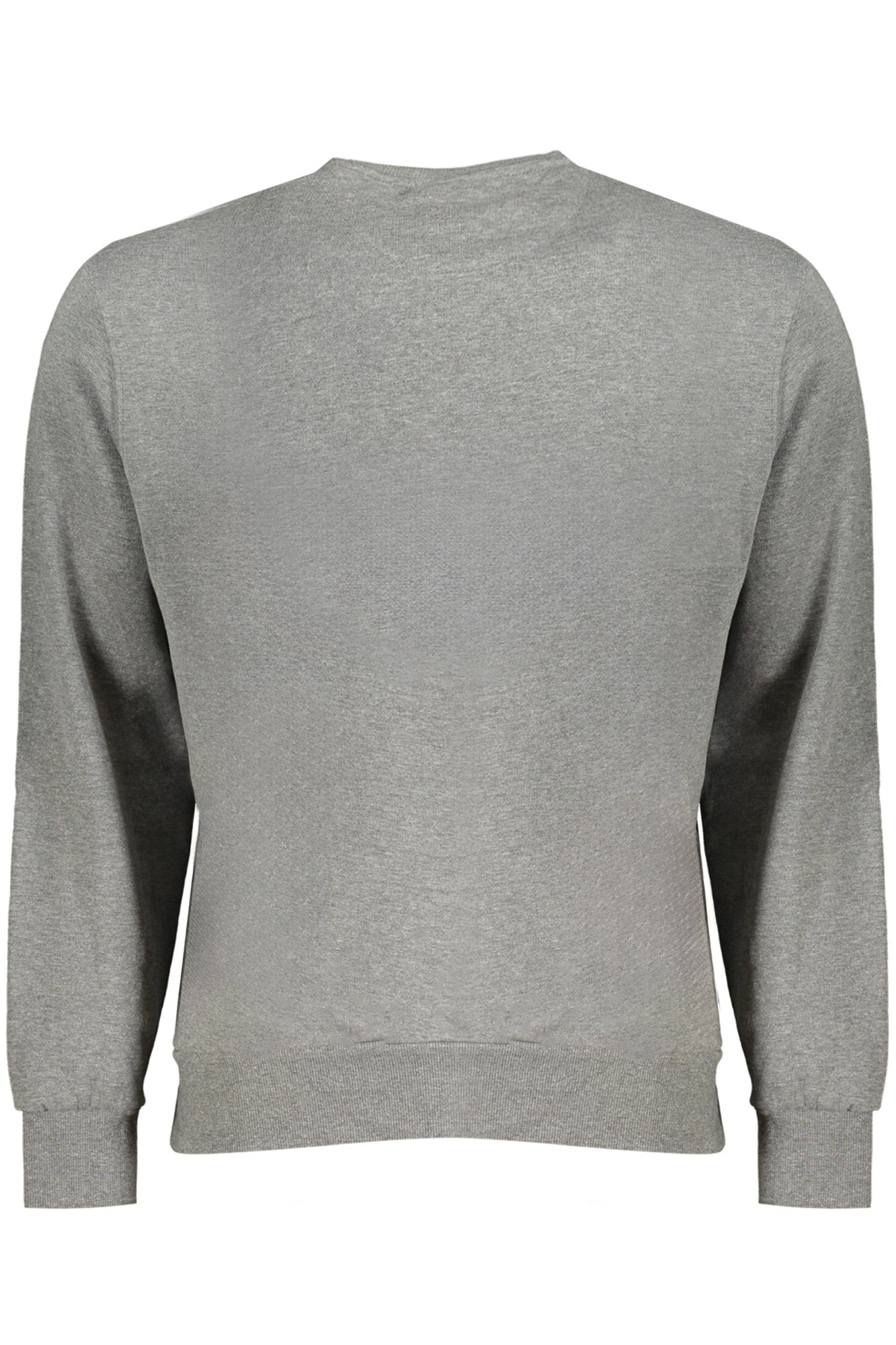 902473000_GR0928 – Herren Langarm-Sweatshirt Grau - Aufgeraut, Rundhals, Print-Design – Größe: S, M, L, XL, 2XL – Farbe: Grigio