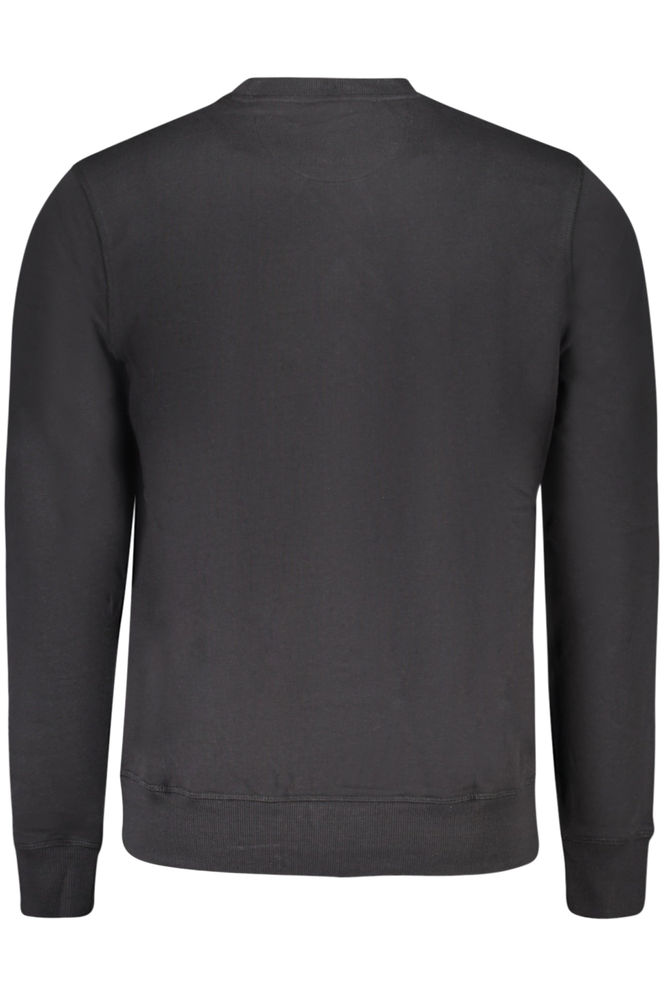 993022000_NE0999 – Herren Langarm-Sweatshirt Schwarz Rundhals mit Applikation – Größe: S, M, L, XL, 2XL, 3XL – Farbe: Nero