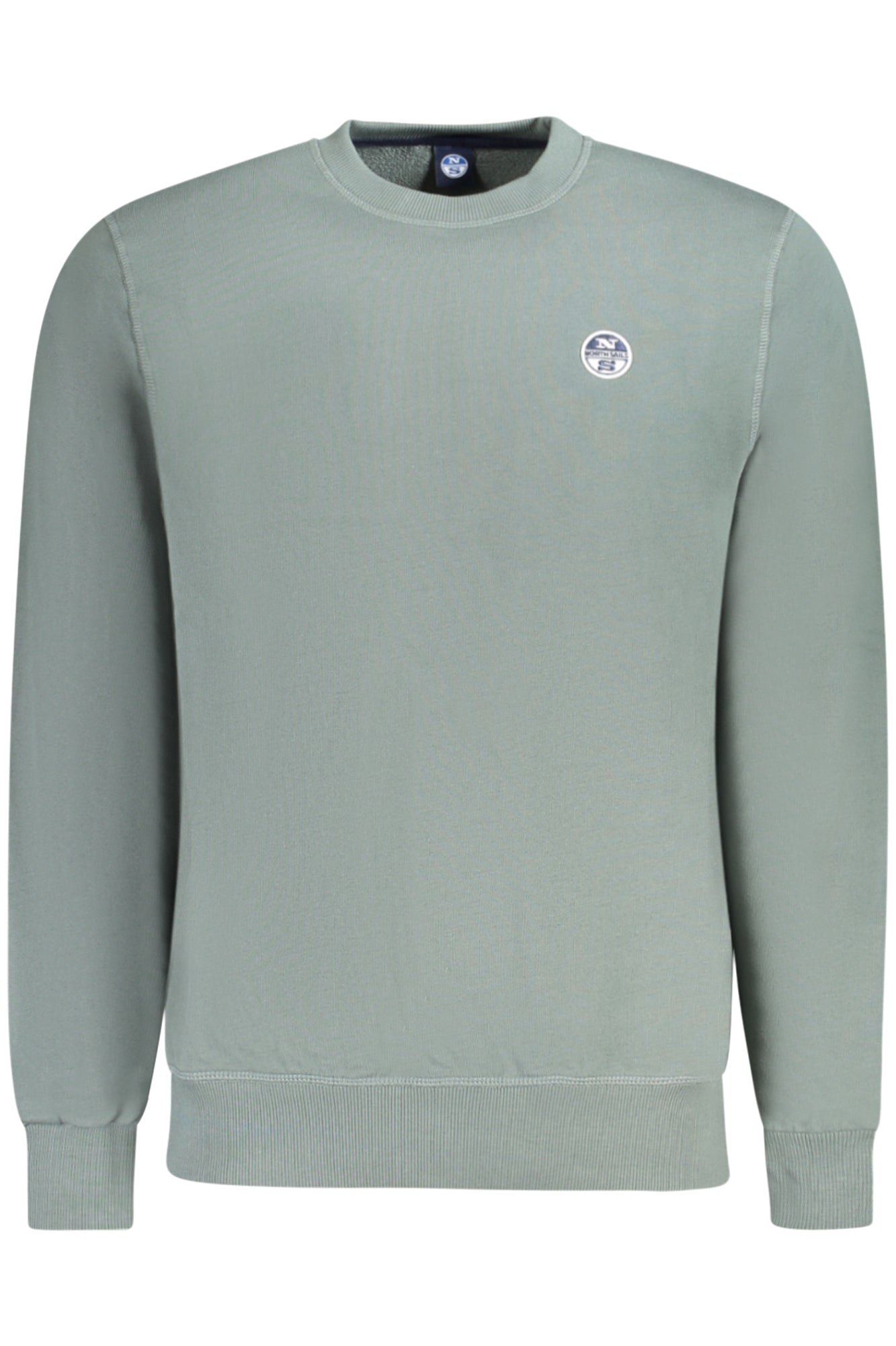 993011000_VE0419 – Grünes Herren-Sweatshirt: Rundhalsausschnitt & gefüttert, Applikation – Größe: S, M, L, XL, 2XL, 3XL – Farbe: Verde