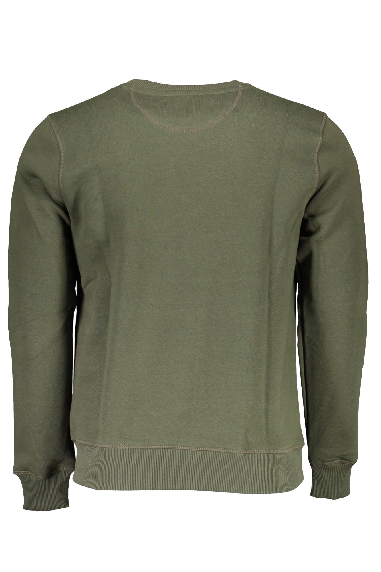 902461-000_VERDE_0440 – Grünes Herren Sweatshirt ohne Reißverschluss - Stilvolles Langarmdesign – Größe: L, XL, 2XL, 3XL – Farbe: Verde