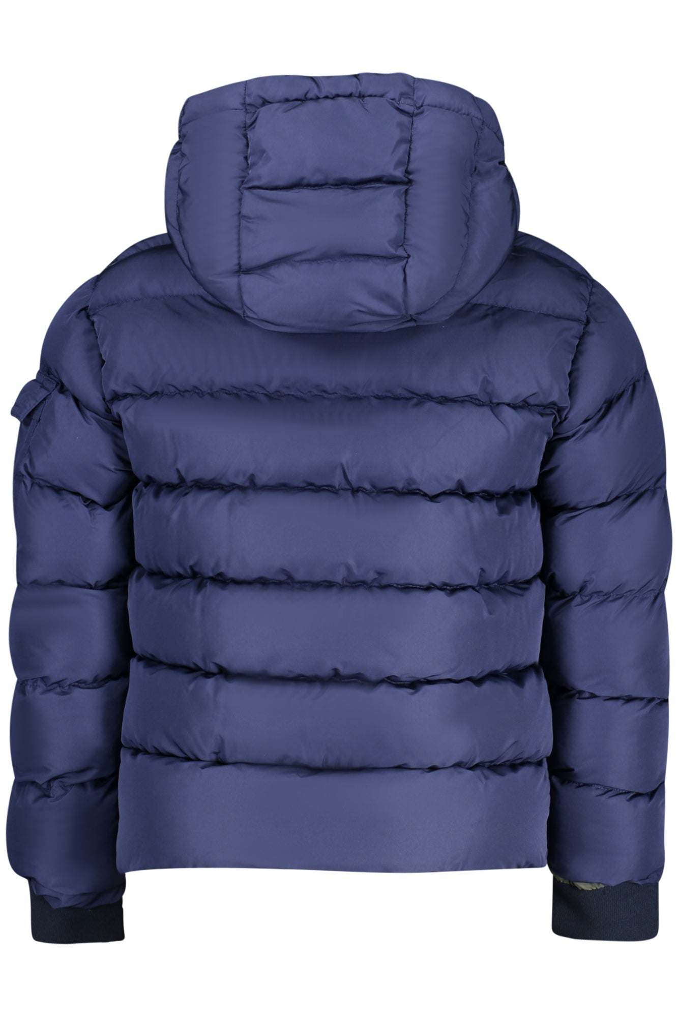 701971000_BL0898 – Blaue Kinder Pufferjacke mit Kapuze und Taschen - Ozean Positiv – Größe: 6A, 8A, 10A, 12A, 14A – Farbe: Blu