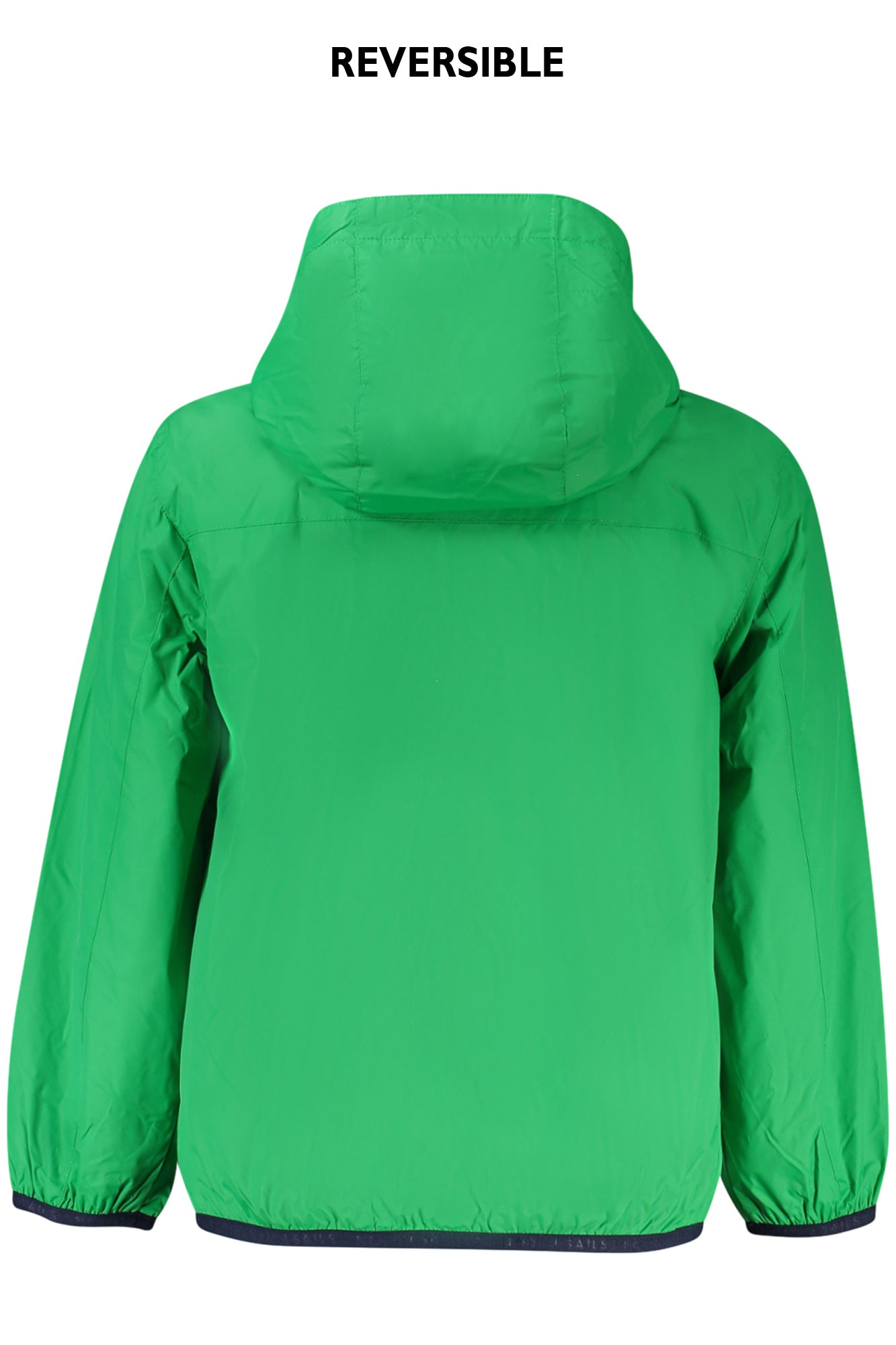 701957000_VE0460 – Wendbare Kinderjacke mit Kapuze: Grün/Blau, Taschen & Reißverschluss – Größe: 14A, 6A, 12A, 10A, 8A – Farbe: Verde