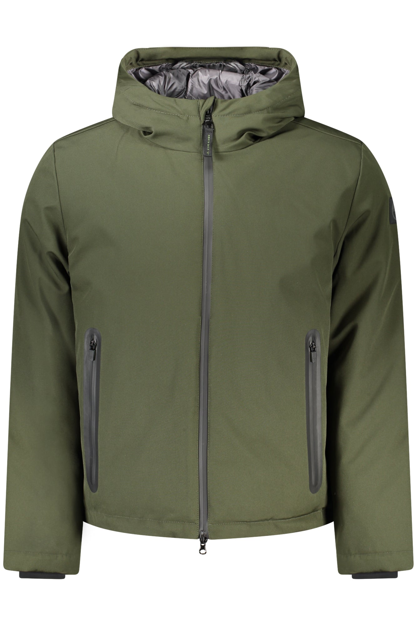 603309000_VE0440 – Grüne Herrenjacke mit Kapuze aus recyceltem Material - Stylisch & Praktisch – Größe: M, XL, S, 2XL, L – Farbe: Verde