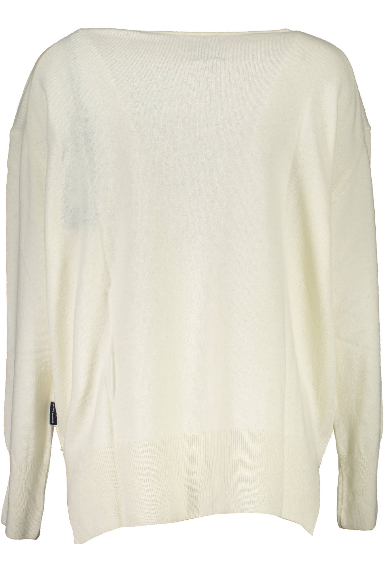 902459-000_BIANCO_0105 – Damenpullover Weiß: Langarm, V-Ausschnitt, Recyceltes Material – Größe: XS, S – Farbe: Bianco