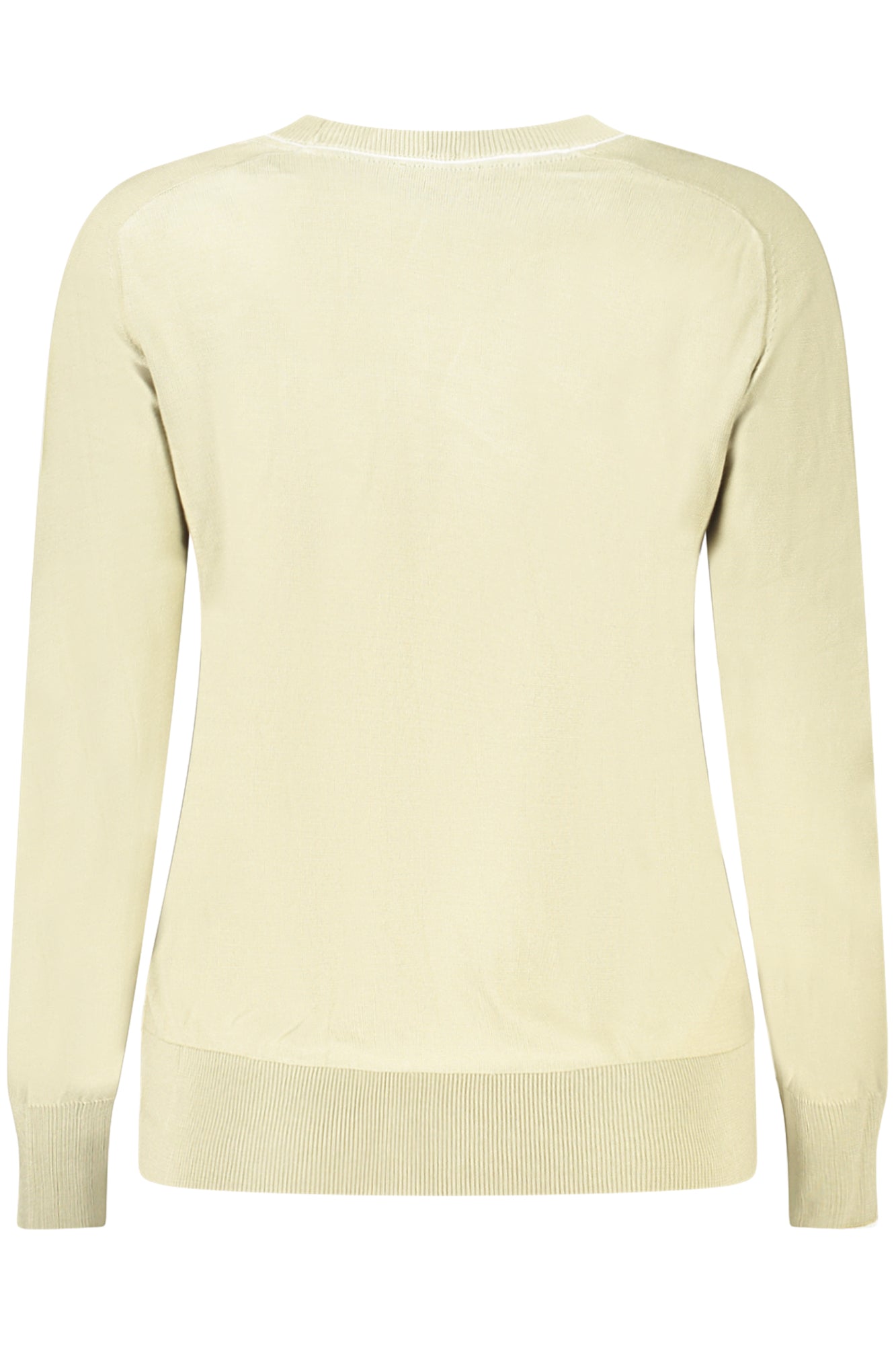 095500000_VE0130 – Damenpullover Grün mit Kontrastdetails und Rundhals - Langarmshirt – Größe: XS, S, M, L, XL – Farbe: Verde