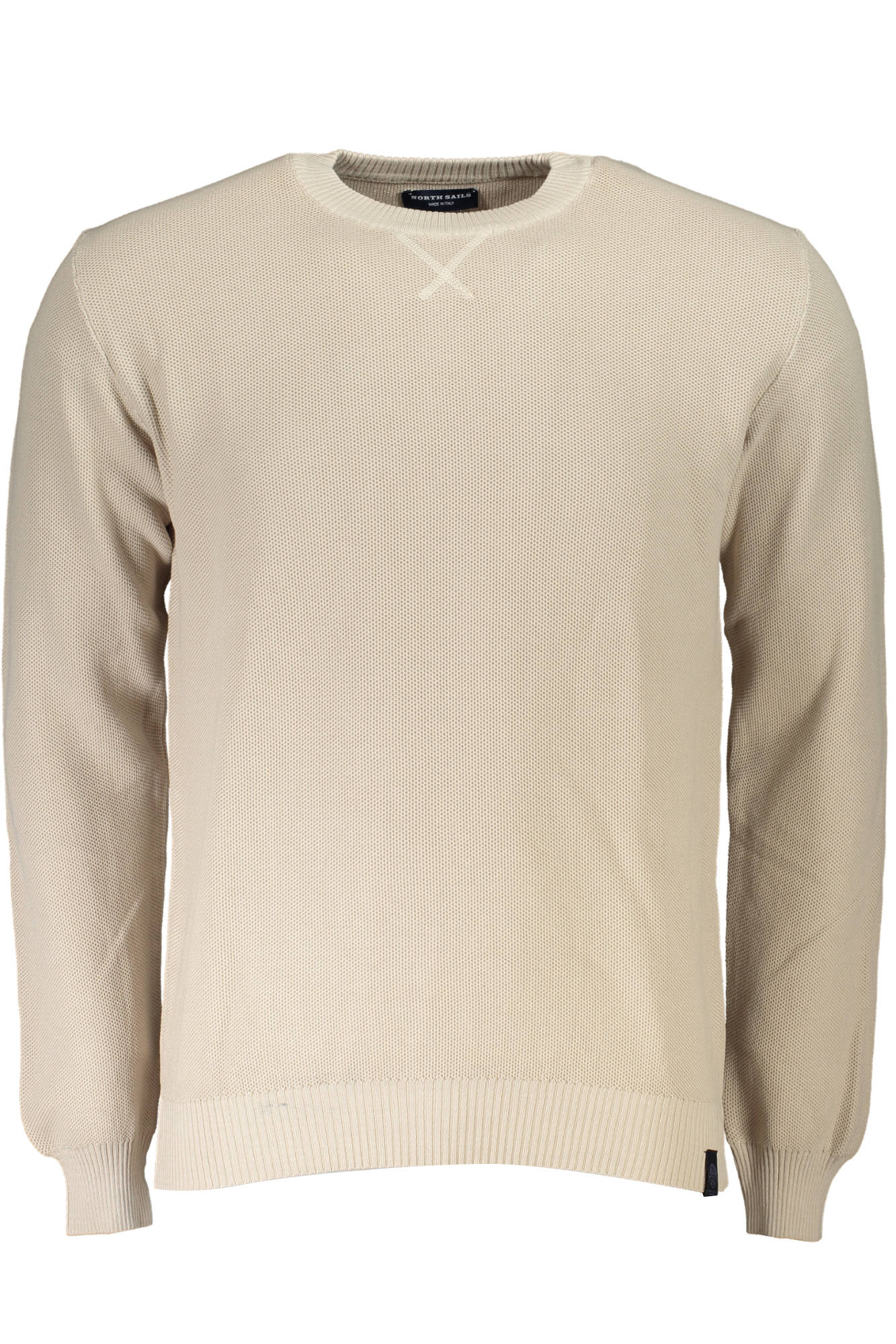 699573-000_BEIGE_0120 – Herren Pullover Beige - Langarmshirt aus Bio-Baumwolle mit Details – Größe: M, L, XL, 2XL, 3XL – Farbe: Beige
