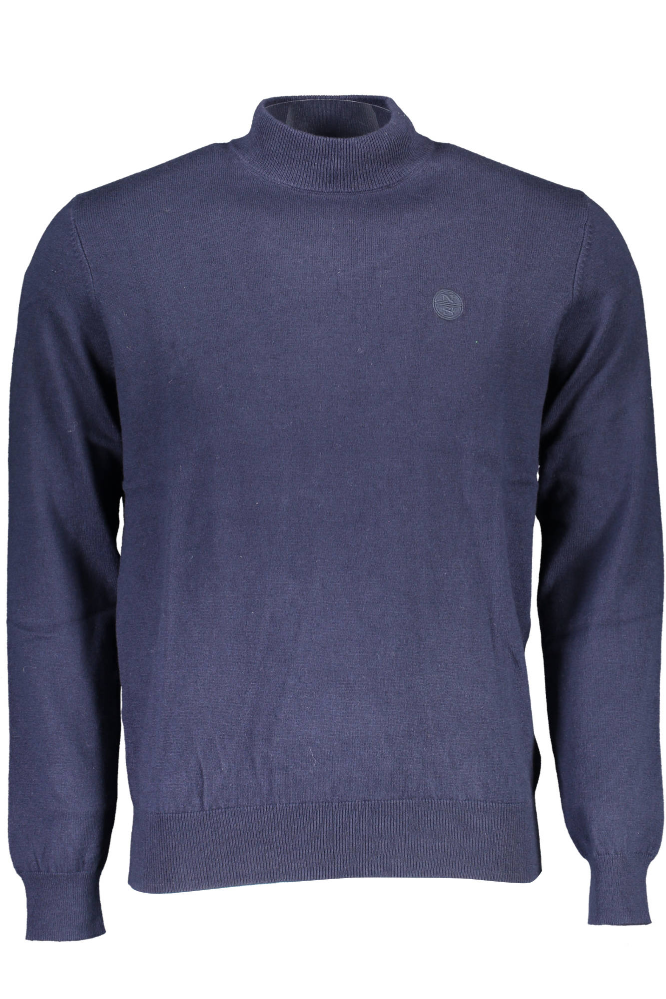699504-000_BLU_0802 – Herren Rollkragenpullover Blau aus Recycelten Fasern mit Stickerei – Größe: XL, 2XL – Farbe: Blu