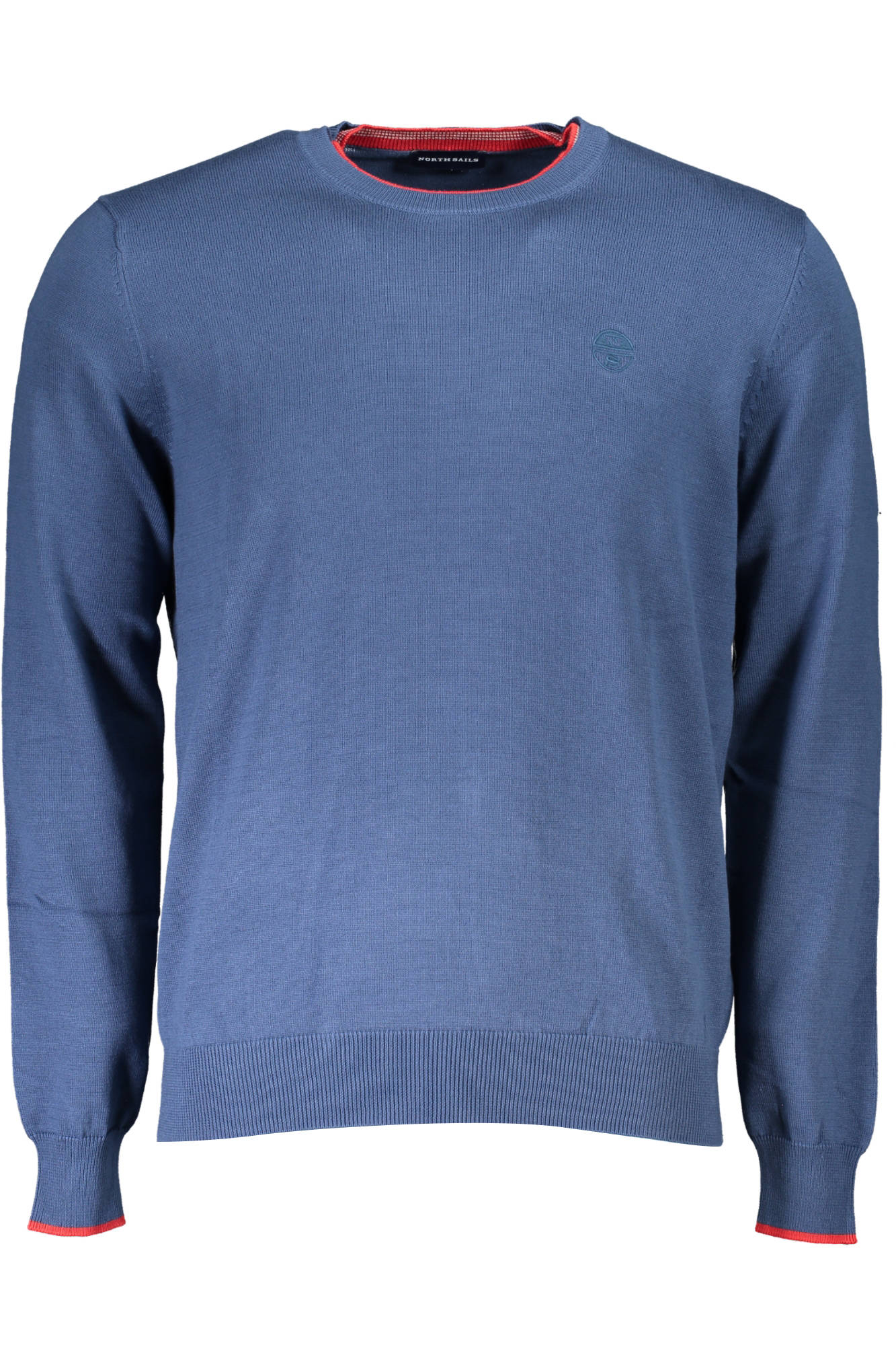 699555-000_BLU_0787 – Herren Pullover Blau – Bio-Baumwolle, Rundhals, Stilvolles Design – Größe: 2XL – Farbe: Blu