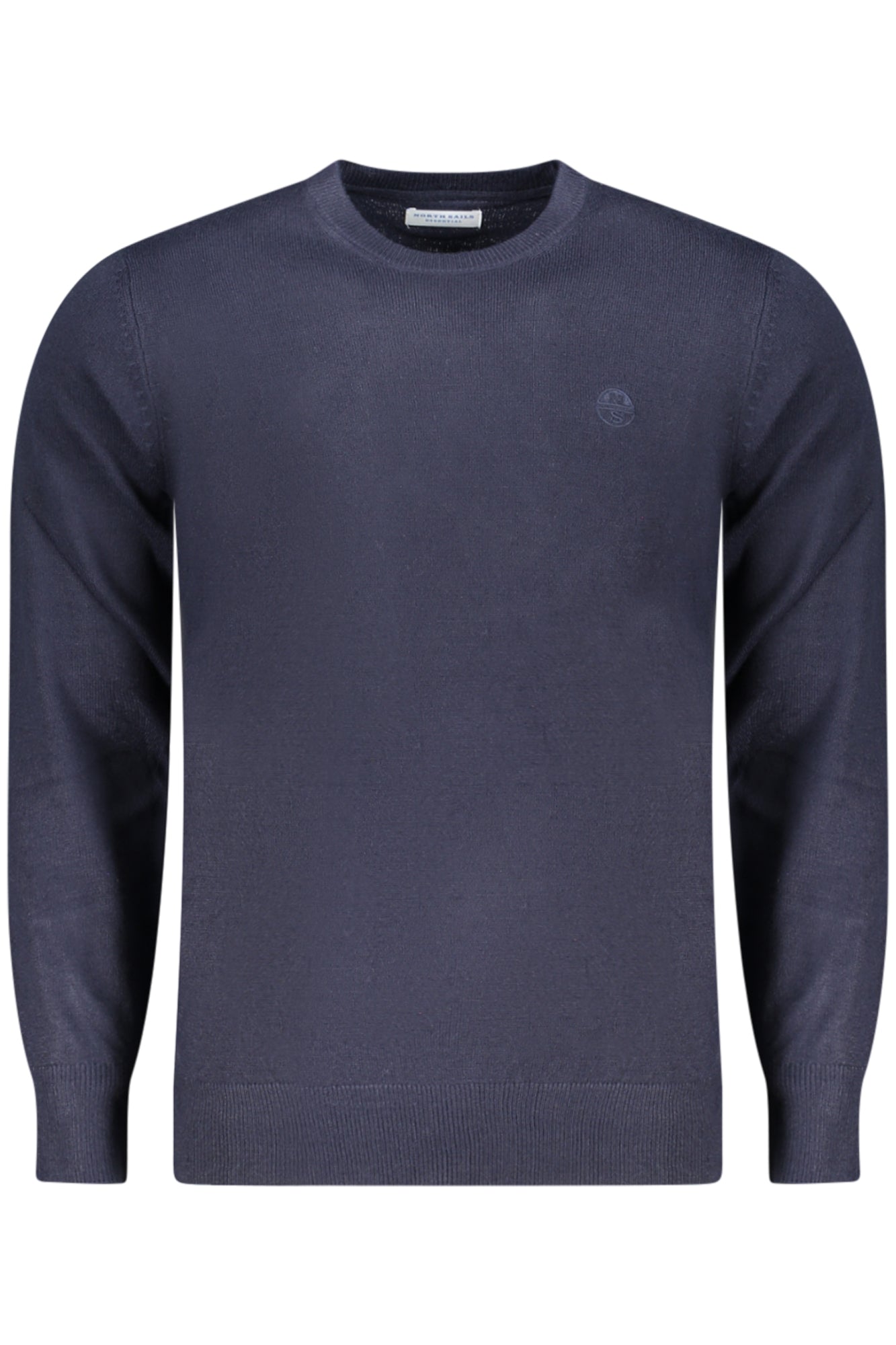 990010000_BL0802 – Blauer Herrenpullover mit Stickerei und Rundhals - Stilvoll & Maritim – Größe: S, M, L, XL, 2XL, 3XL – Farbe: Blu