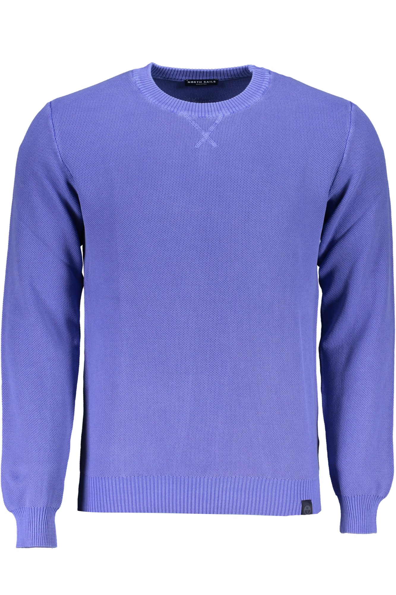 699929000_BL0831 – Herren Pullover in Blau: Langarmshirt aus Bio-Baumwolle, Rundhals – Größe: S, M, L, XL, 2XL – Farbe: Blu
