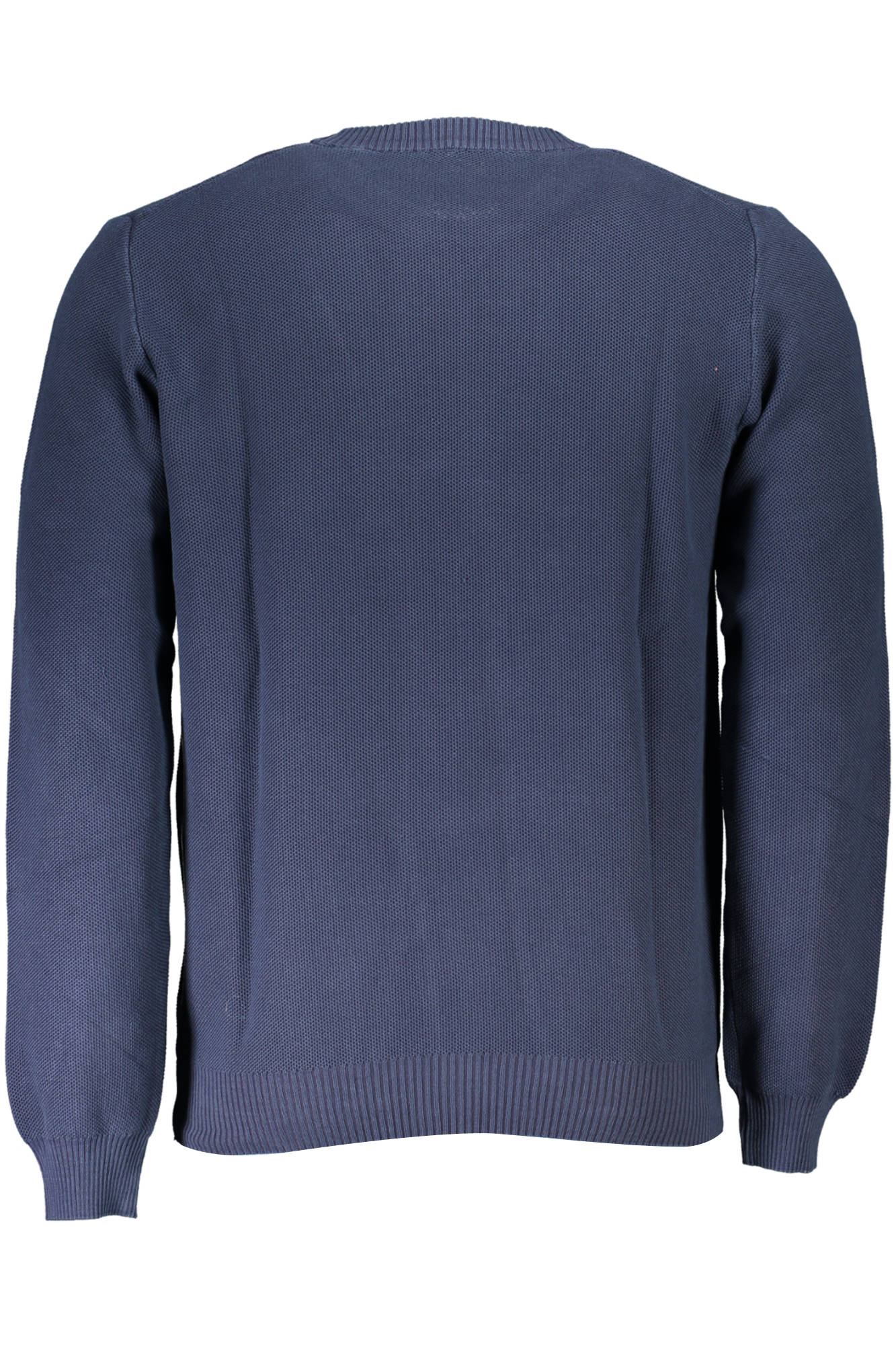 699573-000_BLU_0802 – Herren Blaue Pullover Bio-Baumwolle - Stilvoll mit Kontrastdetails – Größe: S, M, L, XL, 2XL – Farbe: Blu