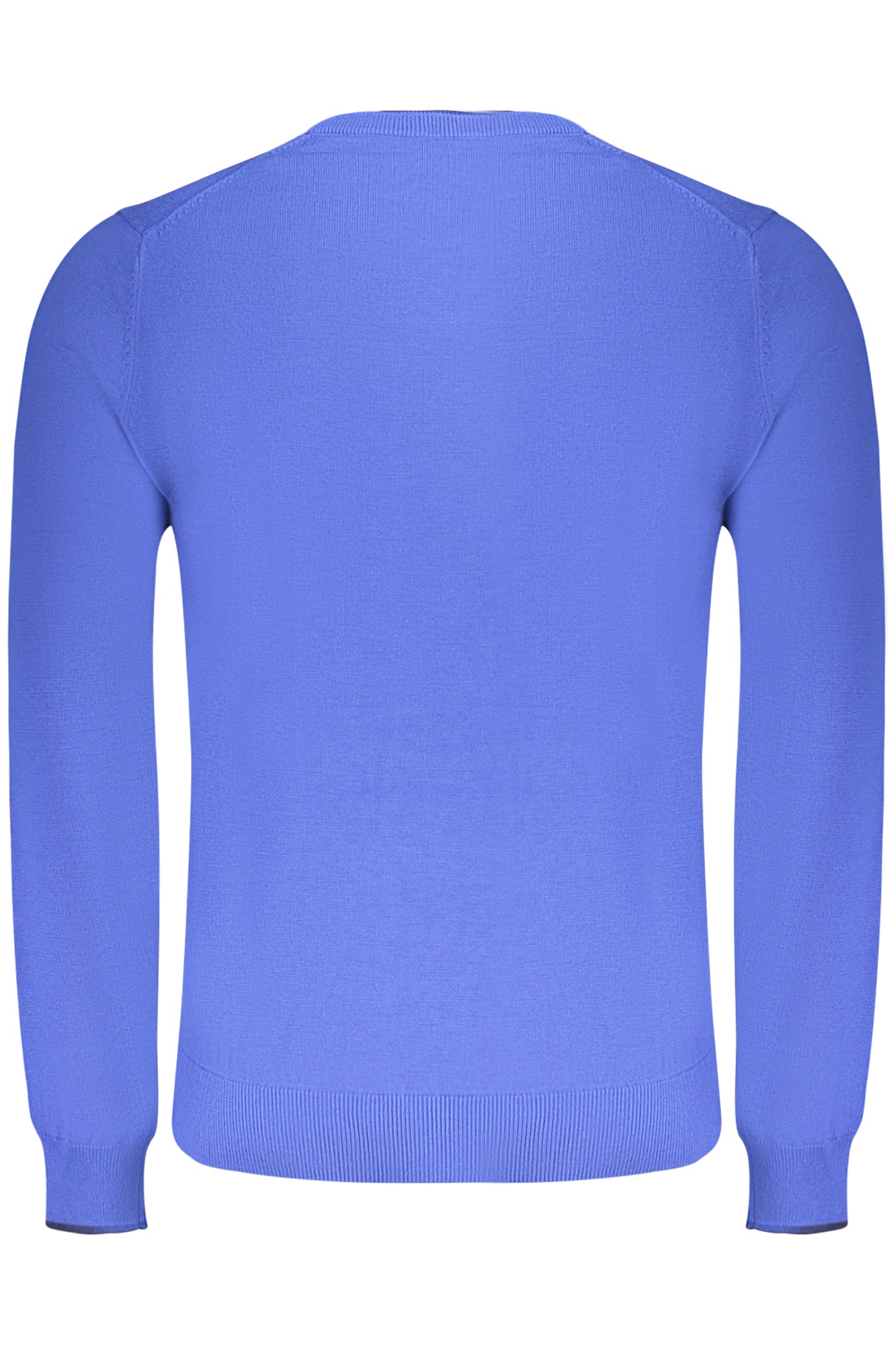 699830000_BL0780 – Herren Pullover Blau - Kontrastdetails & Stickerei mit Logo – Größe: S, M, L, XL, 2XL, 3XL – Farbe: Blu