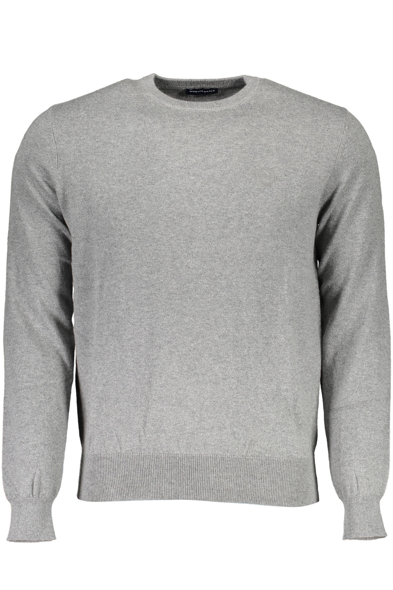 699500-000_GRIGIO_0928 – Grauer Herrenpullover aus recycelten Fasern mit Stickerei – Größe: 2XL, 3XL – Farbe: Grigio