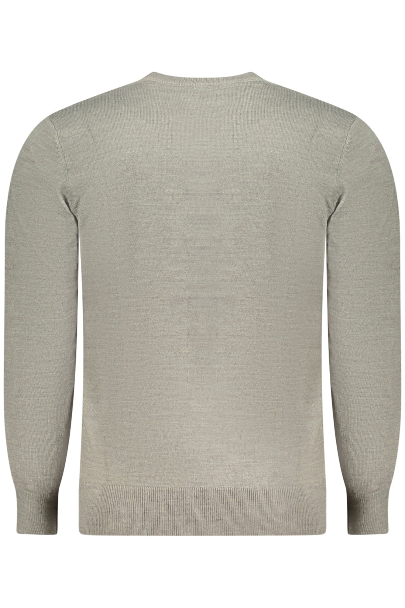 990010000_GR0928 – Grauer Herrenpullover mit Stickerei und Rundhalsausschnitt – Größe: S, M, L, XL, 2XL, 3XL – Farbe: Grigio
