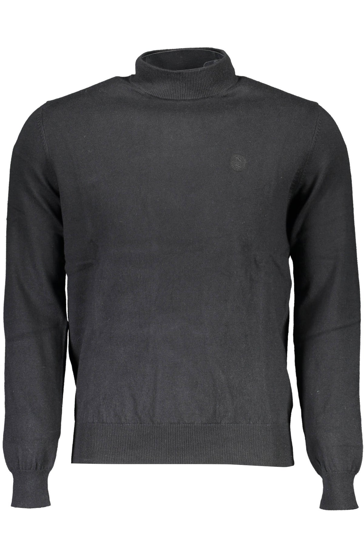 699504-000_NERO_0999 – Herren Rollkragenpullover Schwarz mit Logo & Stickerei aus Recyclingfasern – Größe: XL, 2XL – Farbe: Nero
