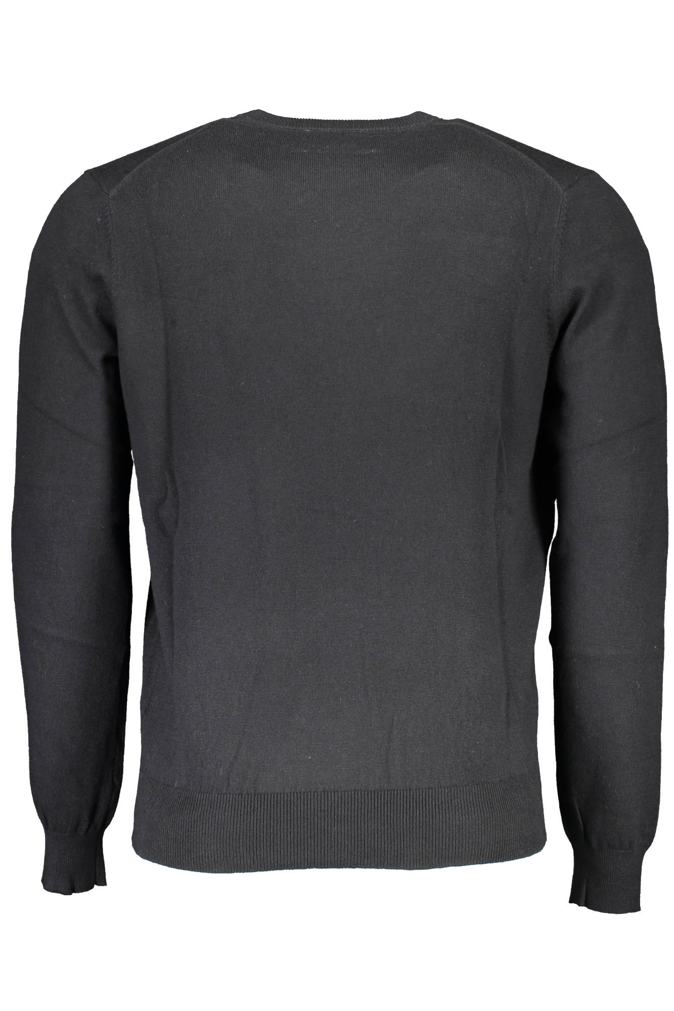699500-000_NERO_0999 – Herren Pullover Schwarz: Langarm, Rundhals, Stickerei, Nachhaltig – Größe: 2XL – Farbe: Nero