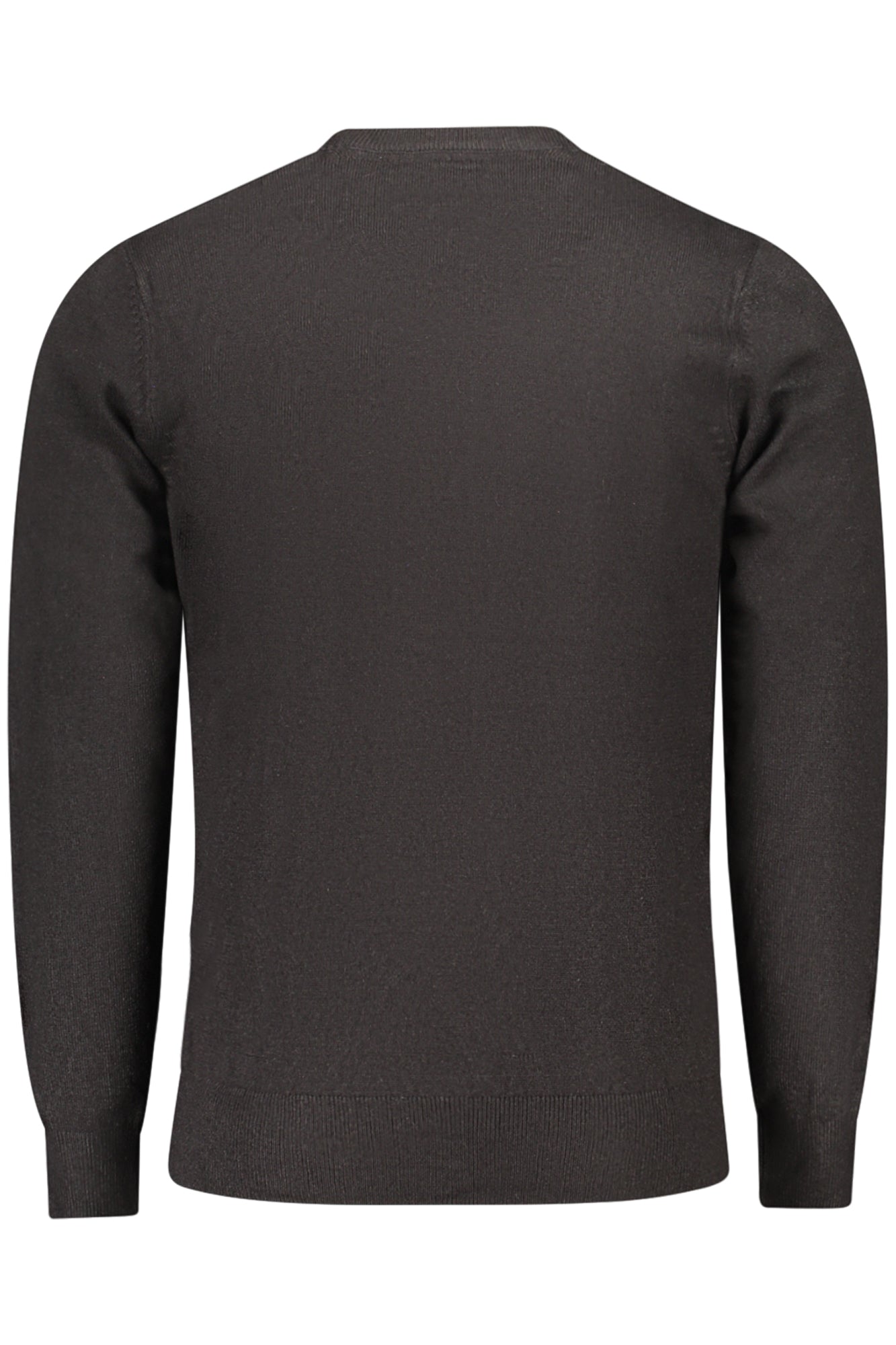 990010000_NE0999 – Herren Pullover Schwarz: Langarmshirt mit Rundhalsausschnitt & Stickerei – Größe: S, M, L, XL, 2XL, 3XL – Farbe: Nero